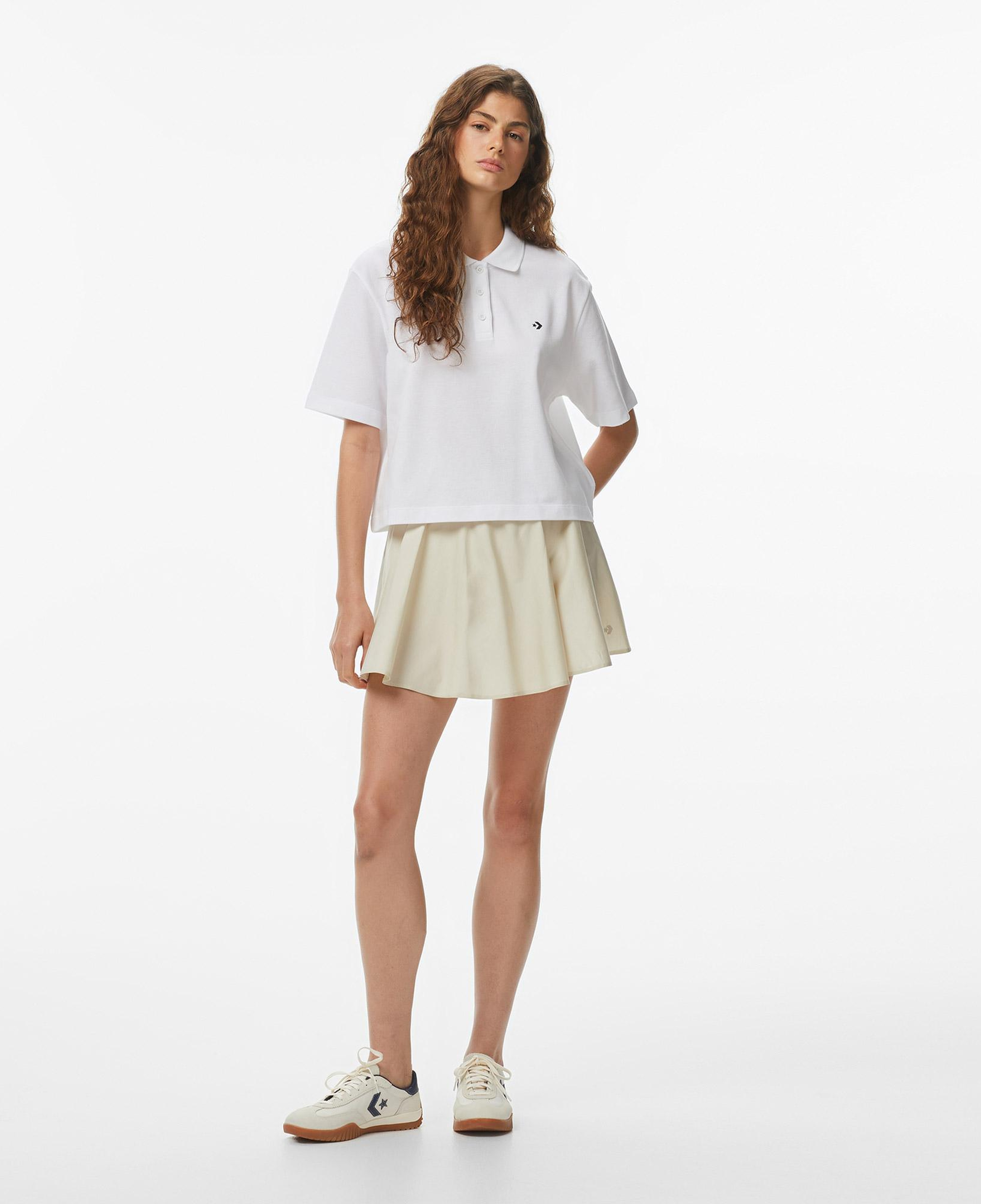 Converse Kadın Beyaz Polo Yaka T-Shirt