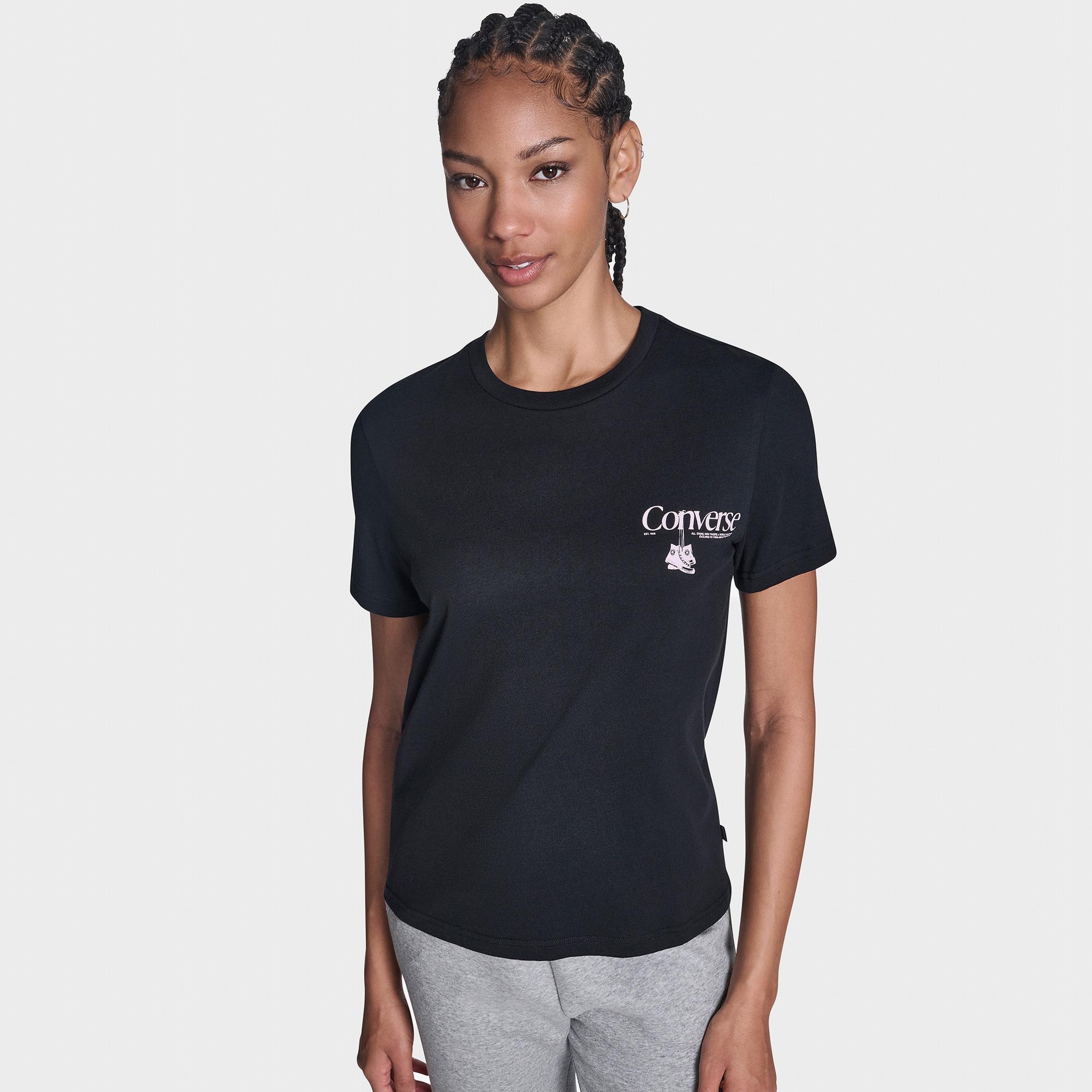 Converse Kadın Siyah T-Shirt