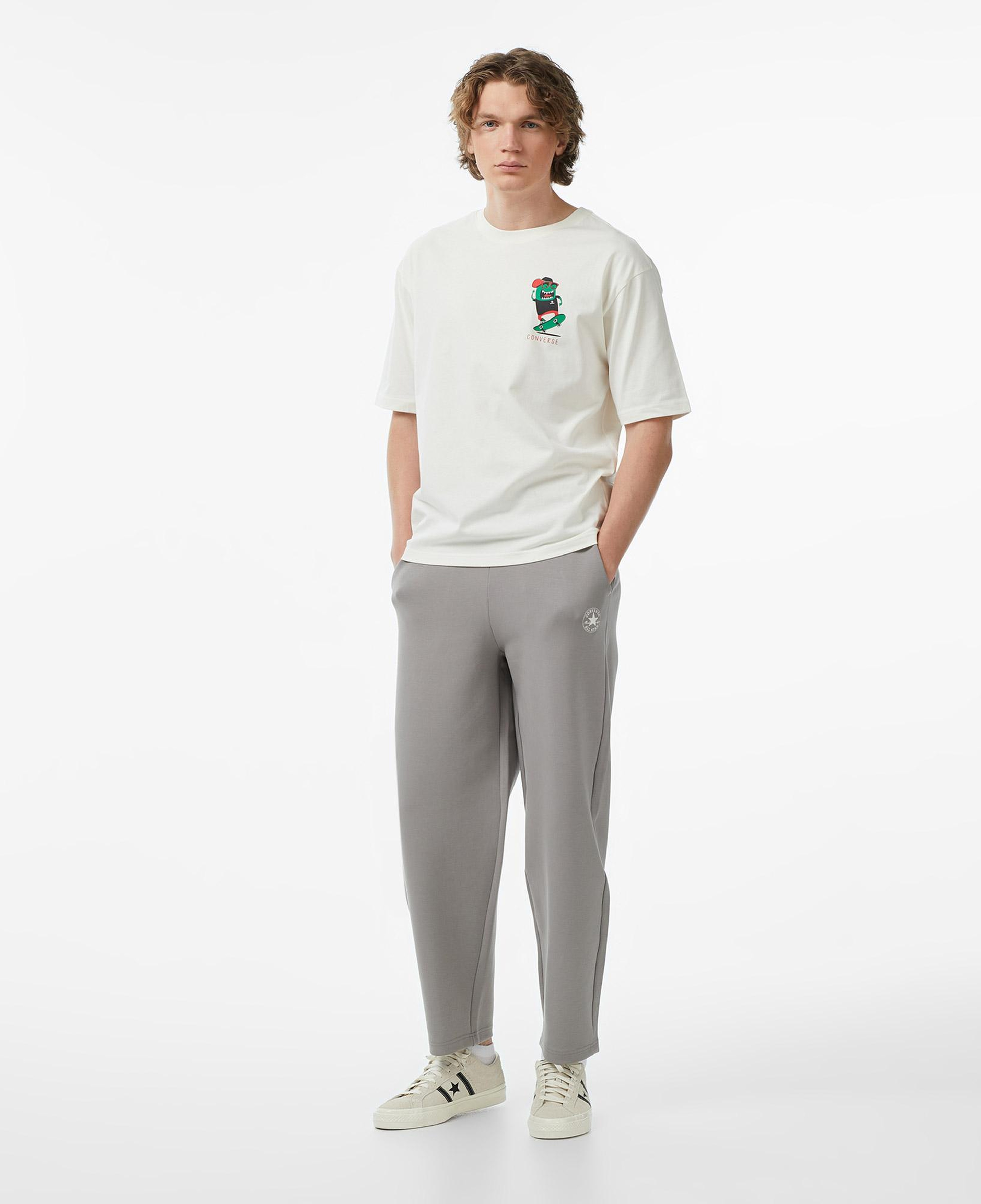 Converse Erkek Krem Grafik Baskılı T-Shirt