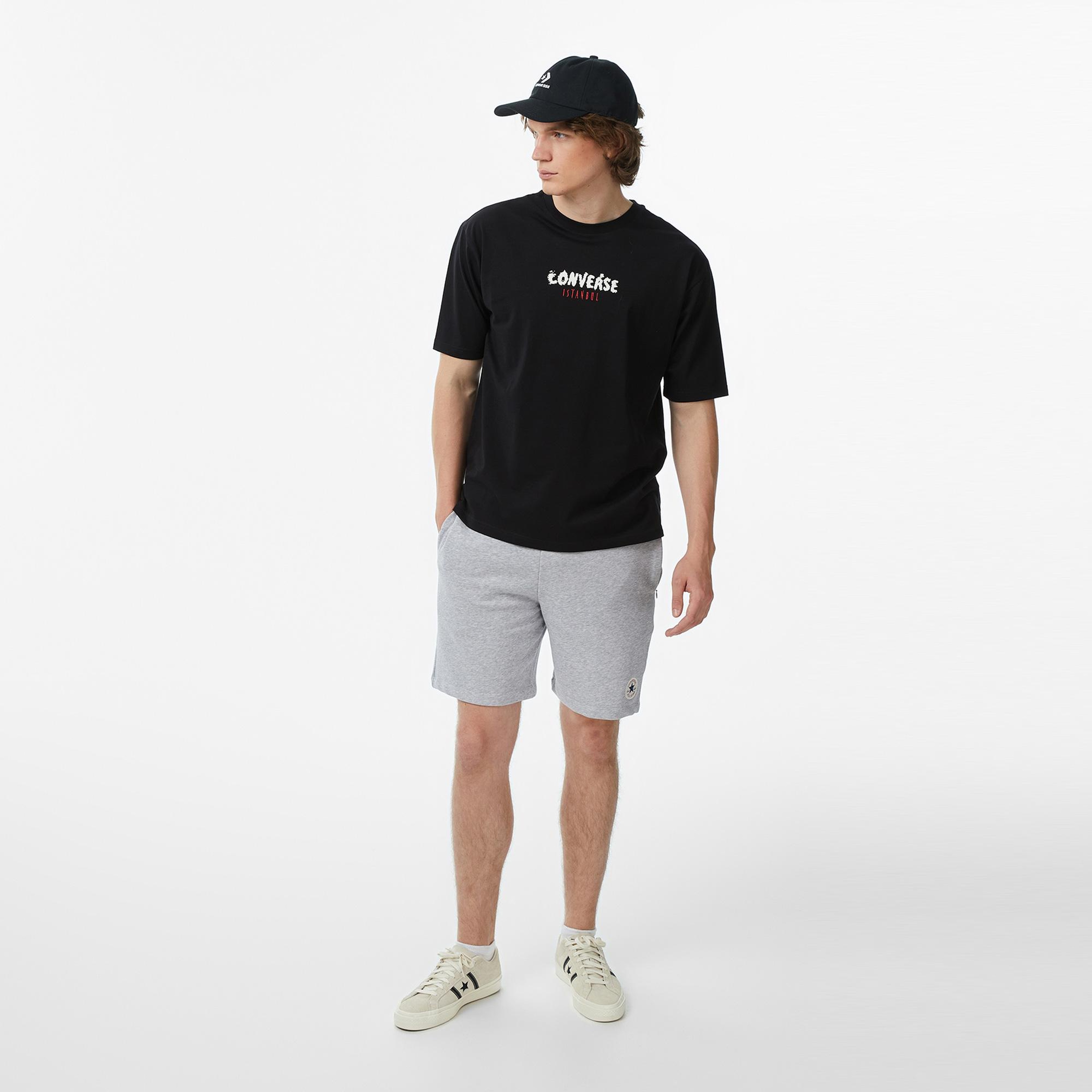 Converse Erkek Siyah Grafik Baskılı T-Shirt
