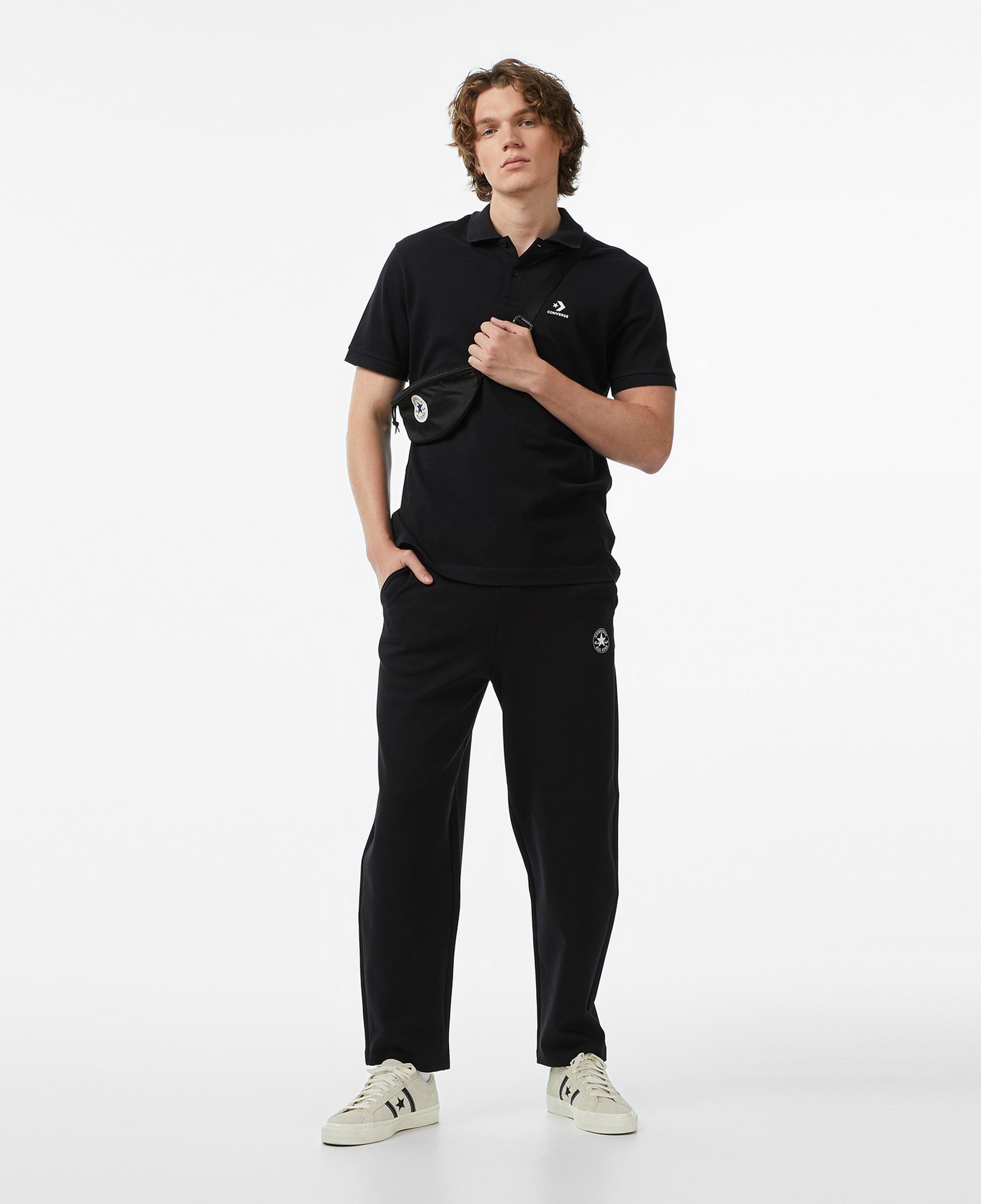 Converse Erkek Siyah Polo Yaka T-Shirt