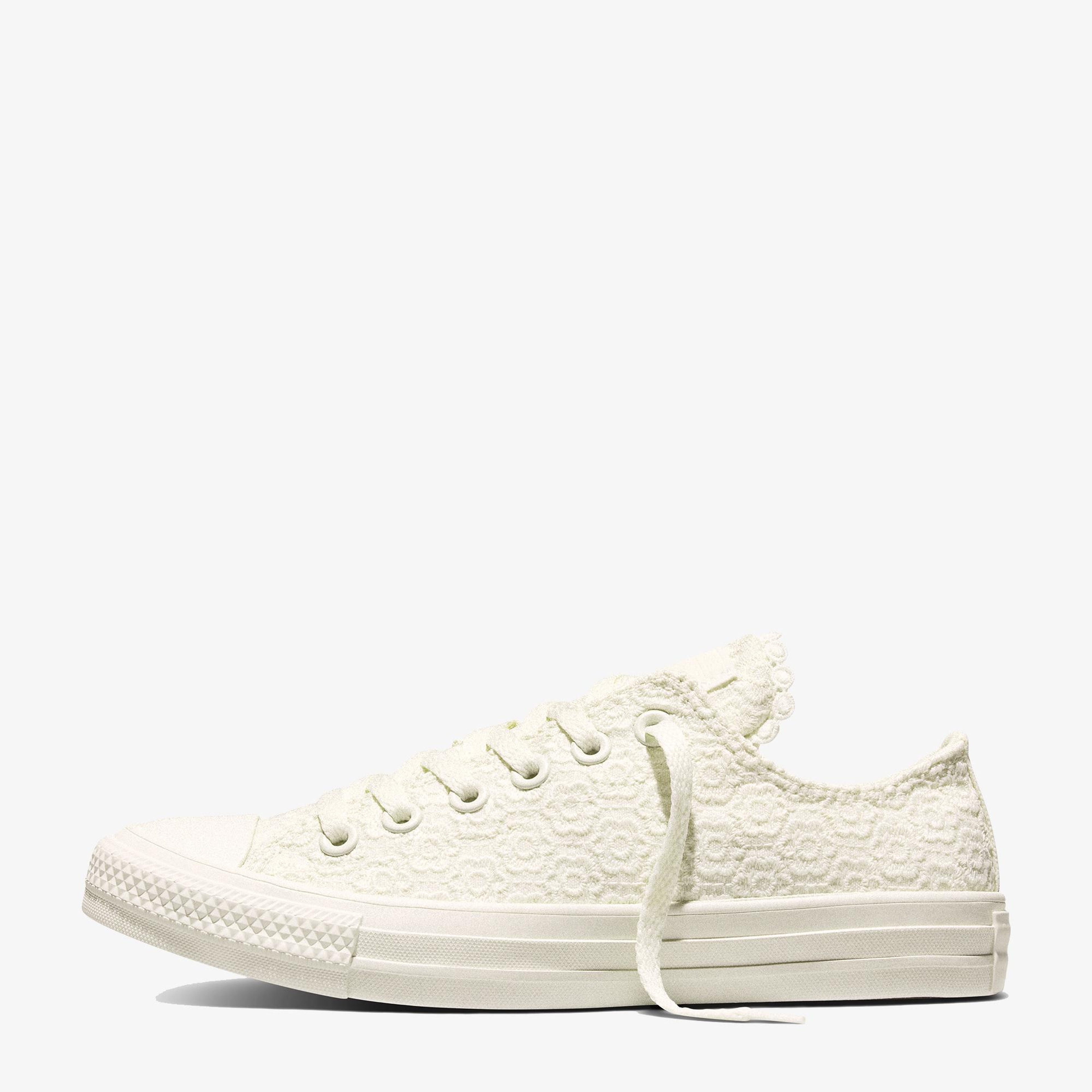 Converse Chuck Taylor All Star Unisex Çiçek İşlemeli Krem Sneaker