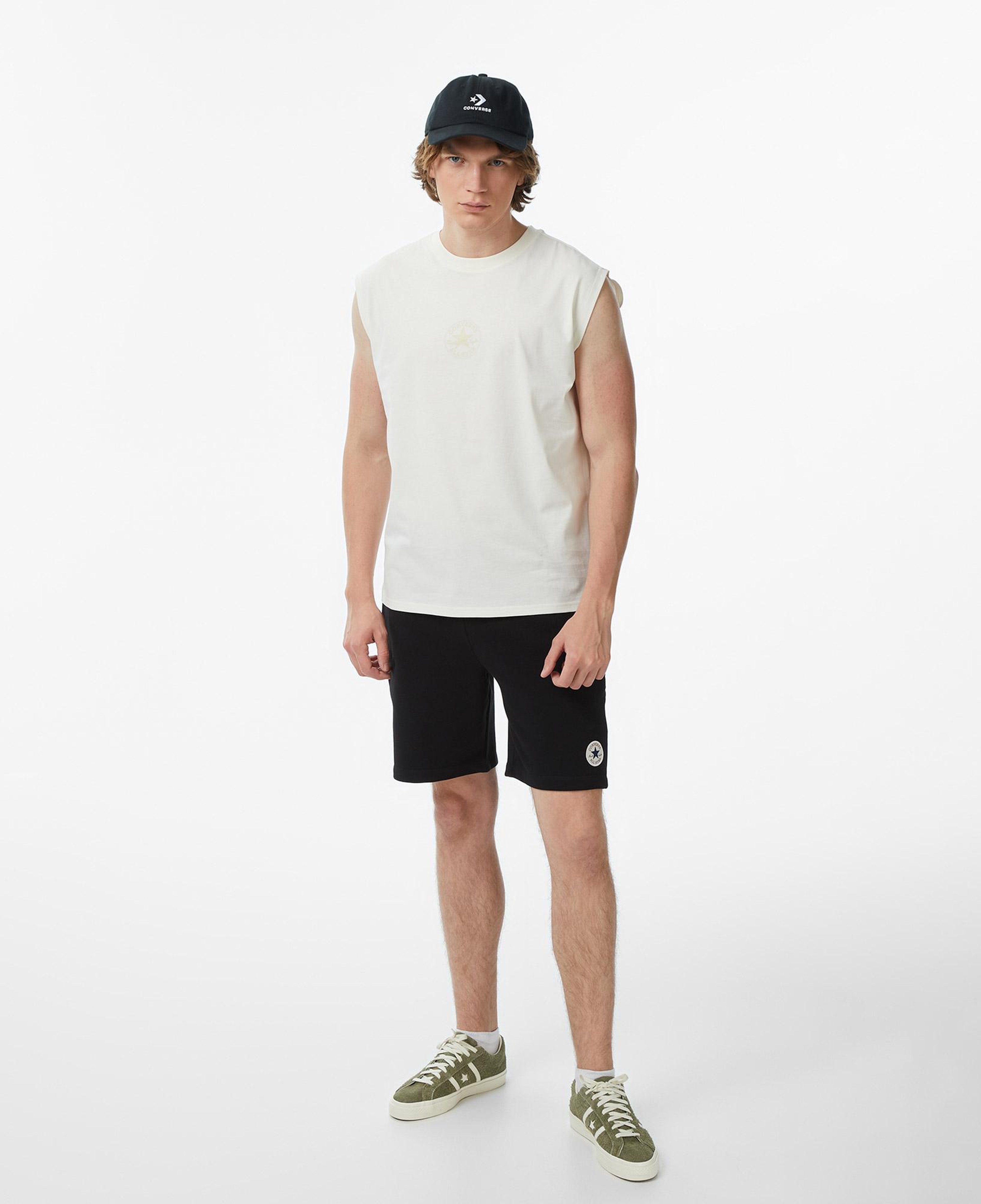 Converse Erkek Beyaz Kolsuz T-Shirt