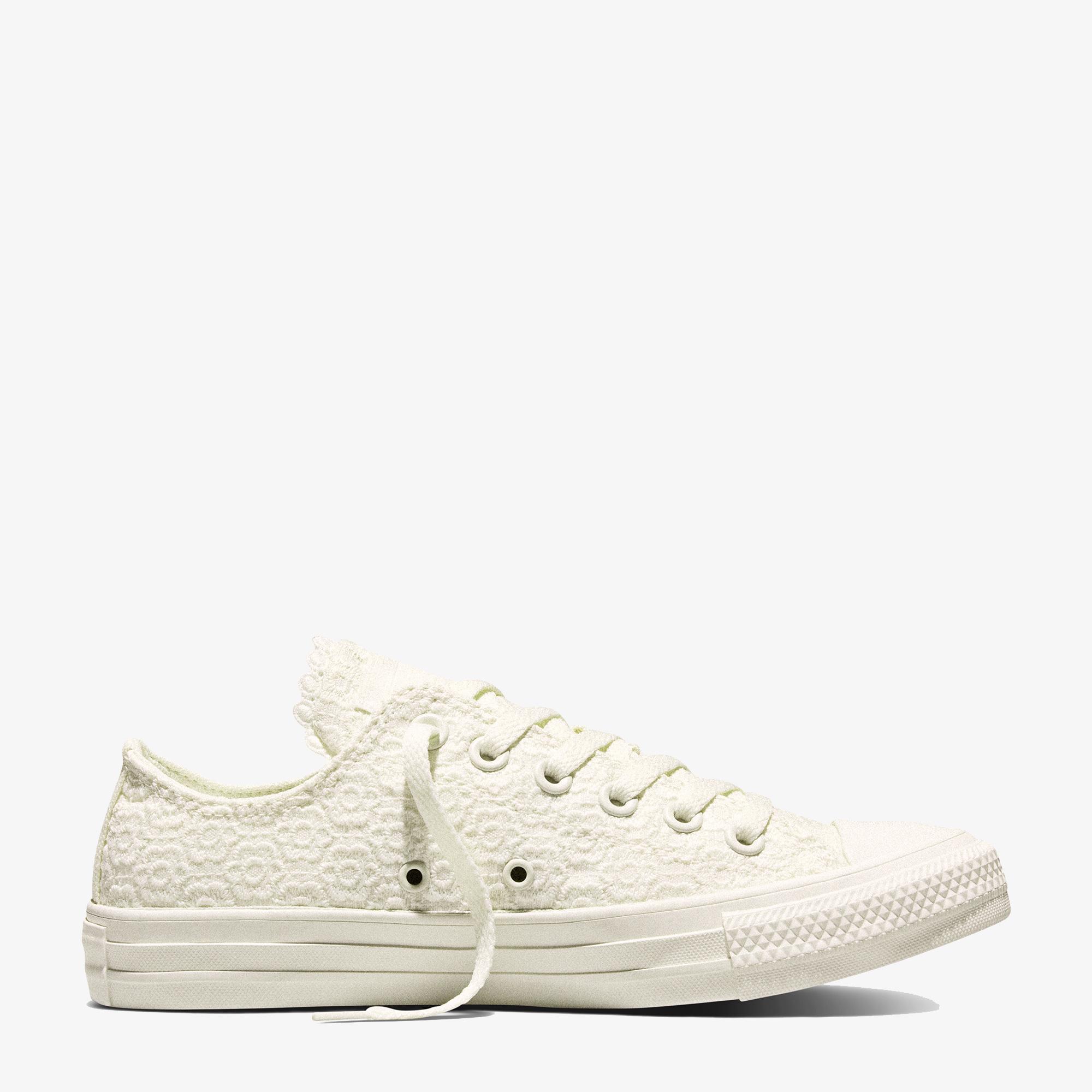 Converse Chuck Taylor All Star Unisex Çiçek İşlemeli Krem Sneaker