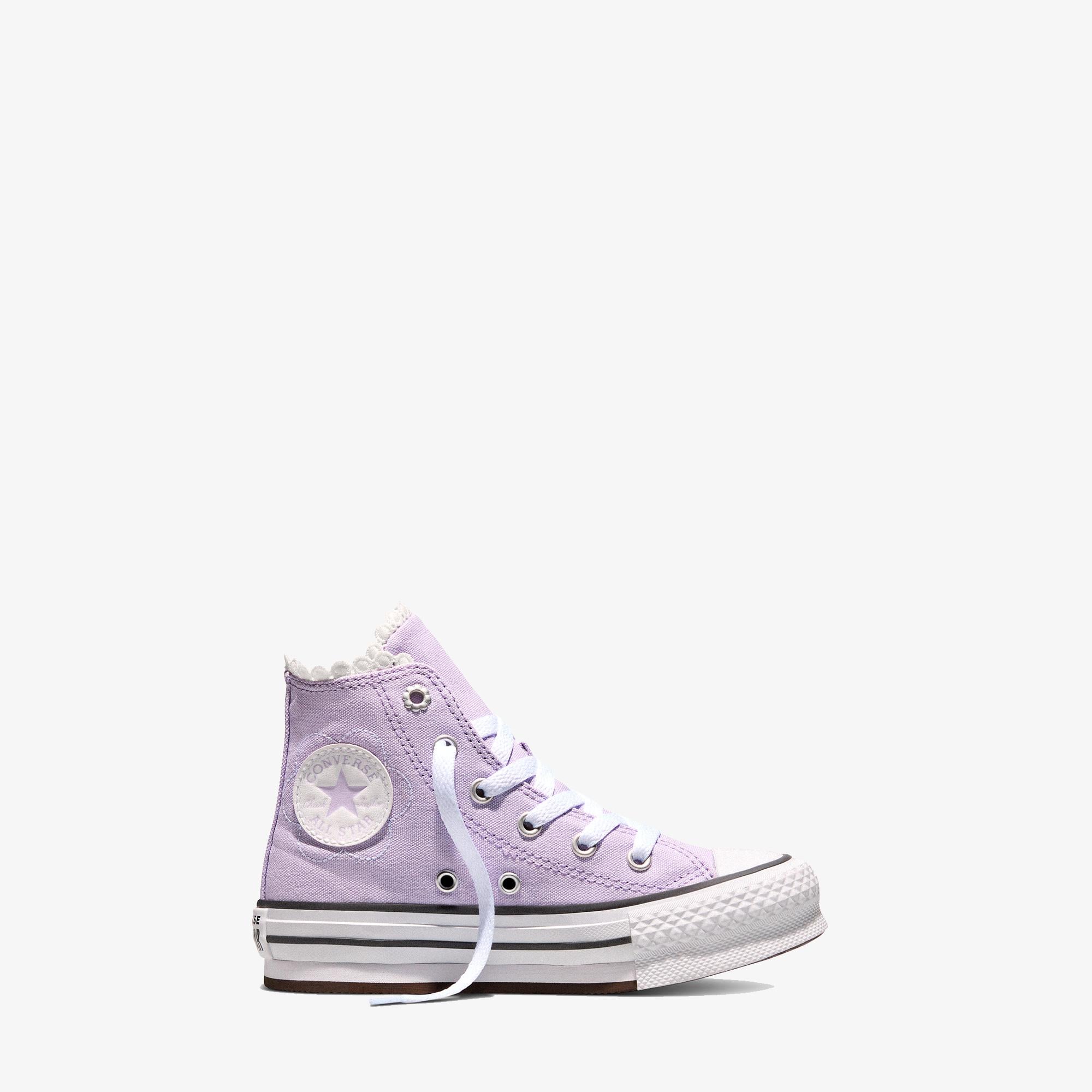 Converse Chuck Taylor All Star EVA Lift Çocuk Çiçek Desenli Lila Sneaker