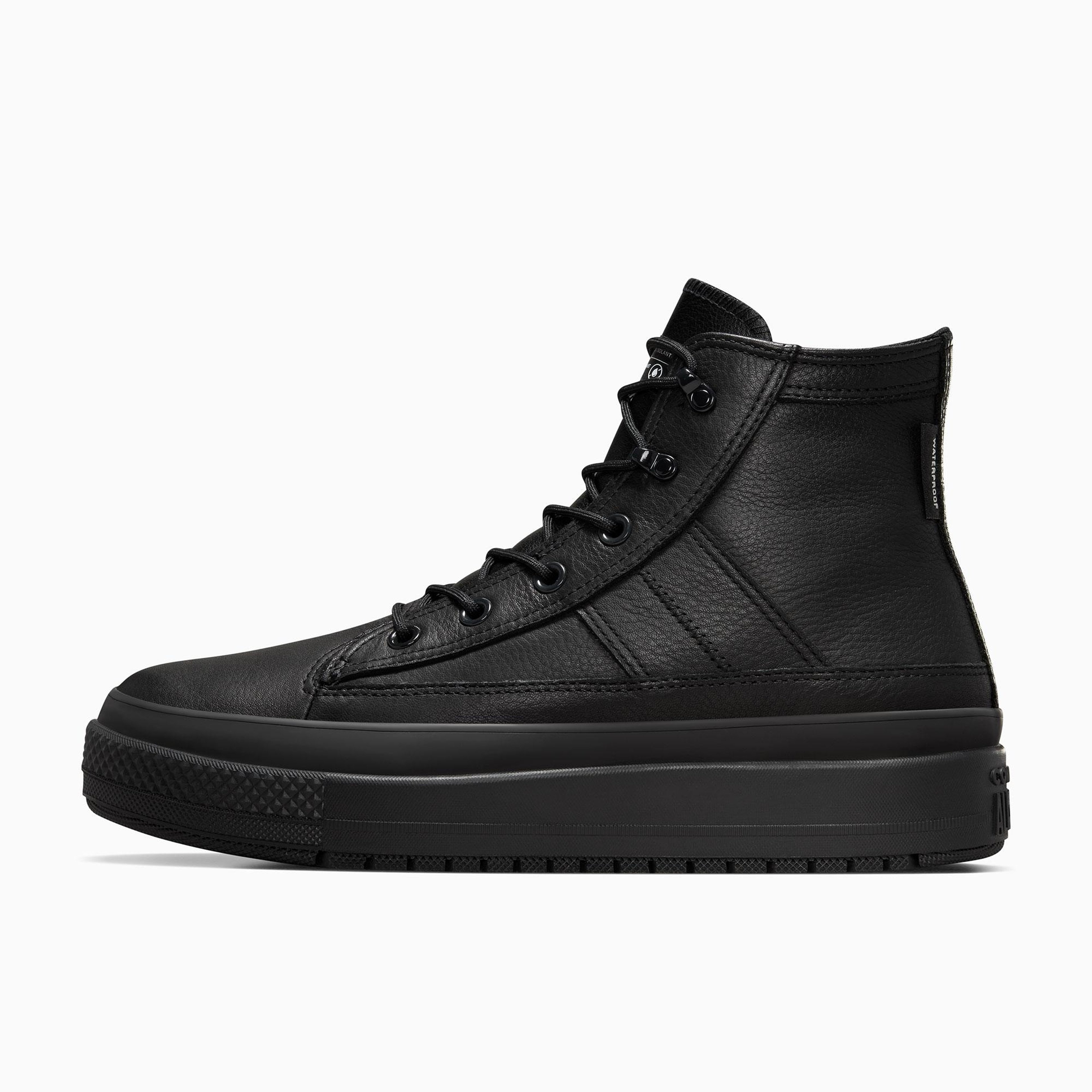Converse Chuck Taylor All Star Equip Unisex Siyah Deri Su Geçirmez Bot