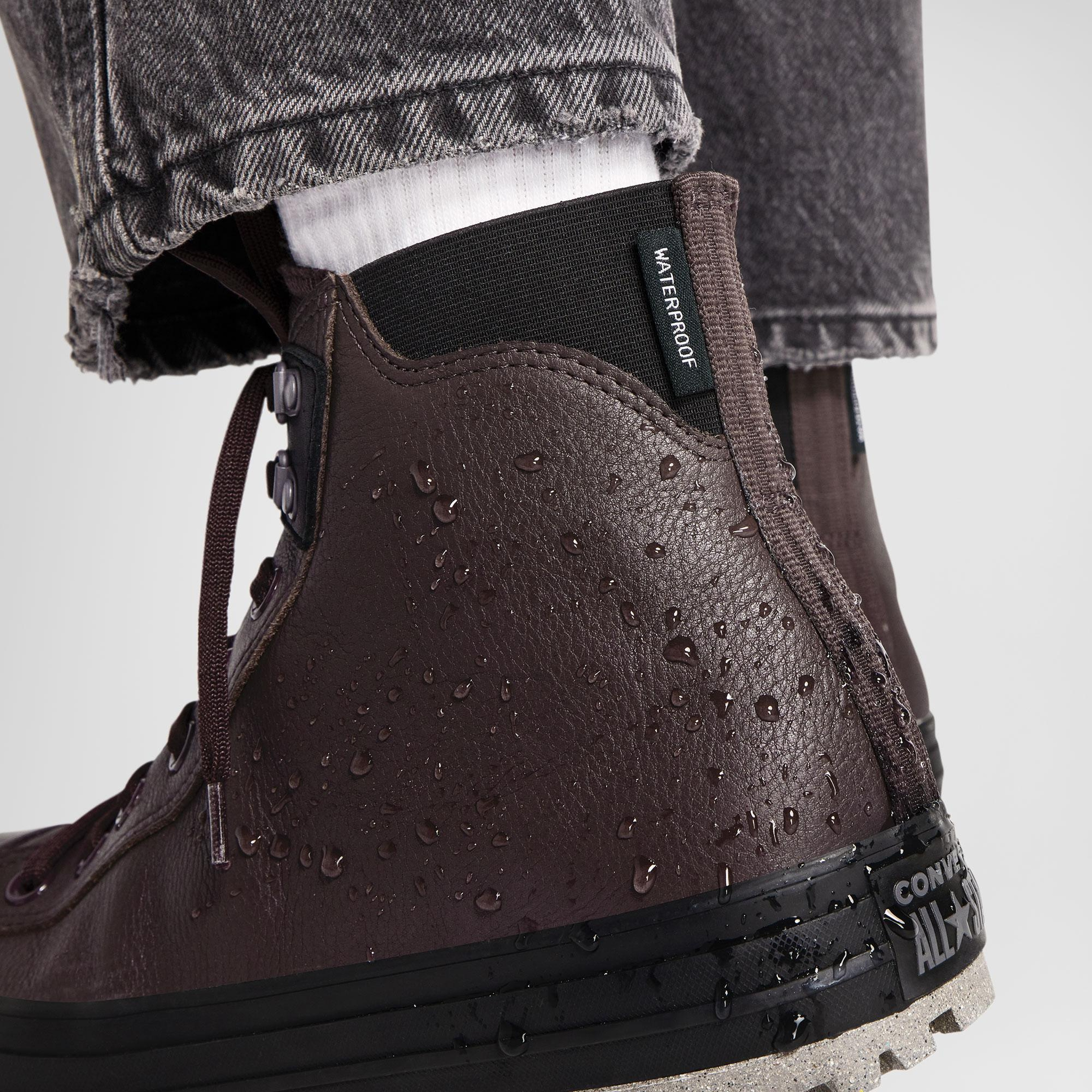 Converse Chuck Taylor All Star City Trek Unisex Kahverengi Deri Su Geçirmez Bot