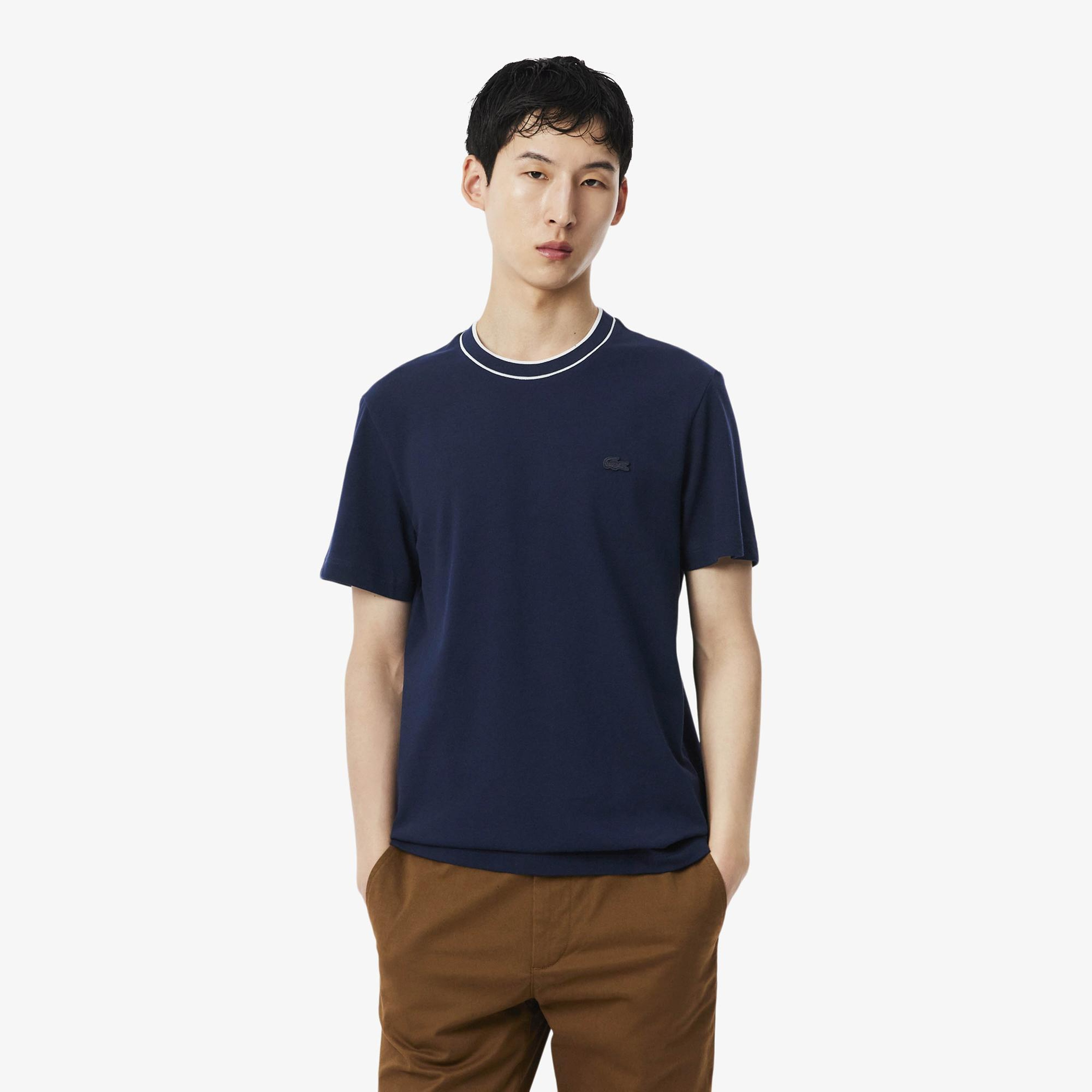 Erkek Regular Fit Bisiklet Yaka Lacivert T-Shirt
