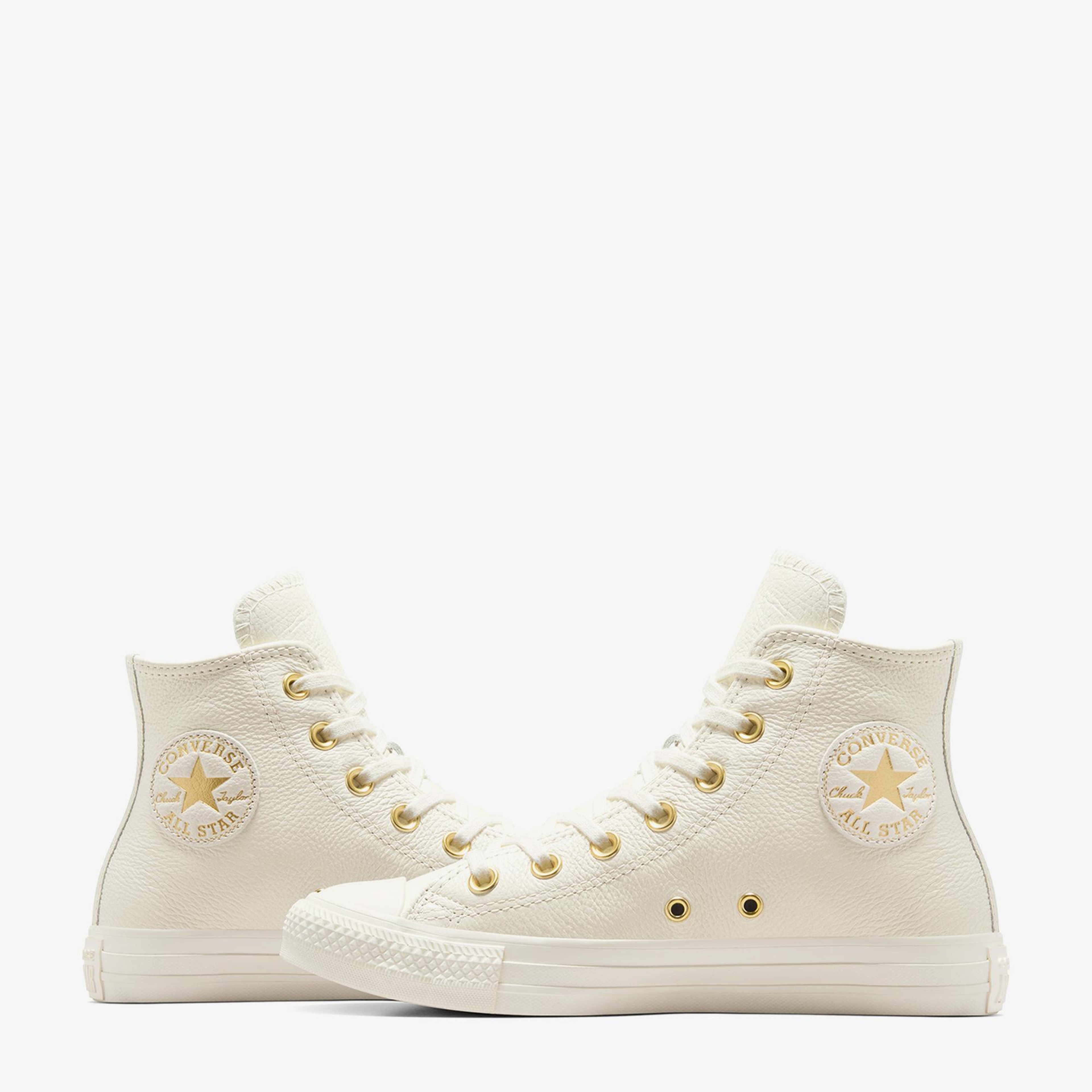 Converse Chuck Taylor All Star Kadın Krem Deri Sneaker