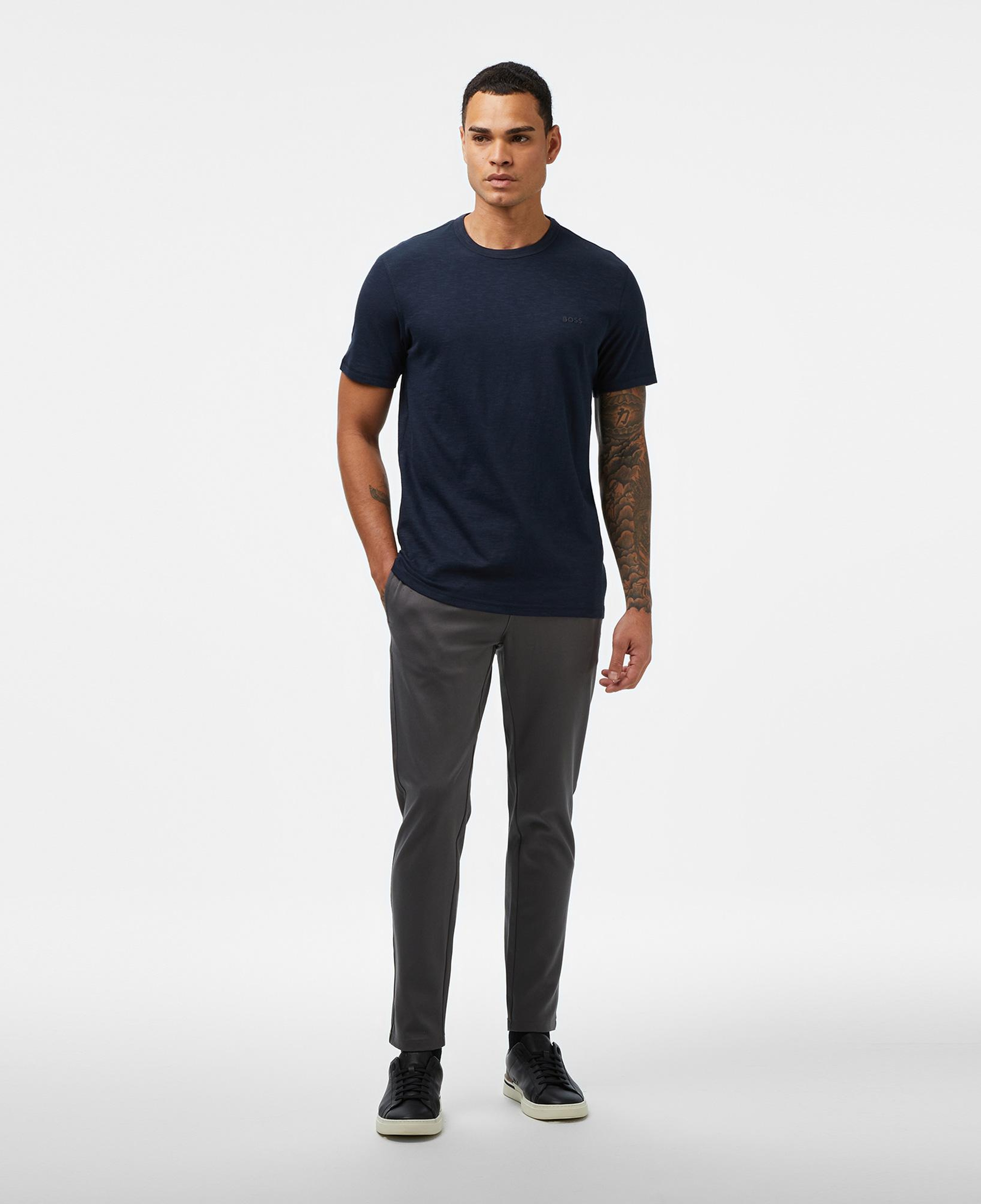 Boss Tegood Erkek Lacivert Keten T-Shirt