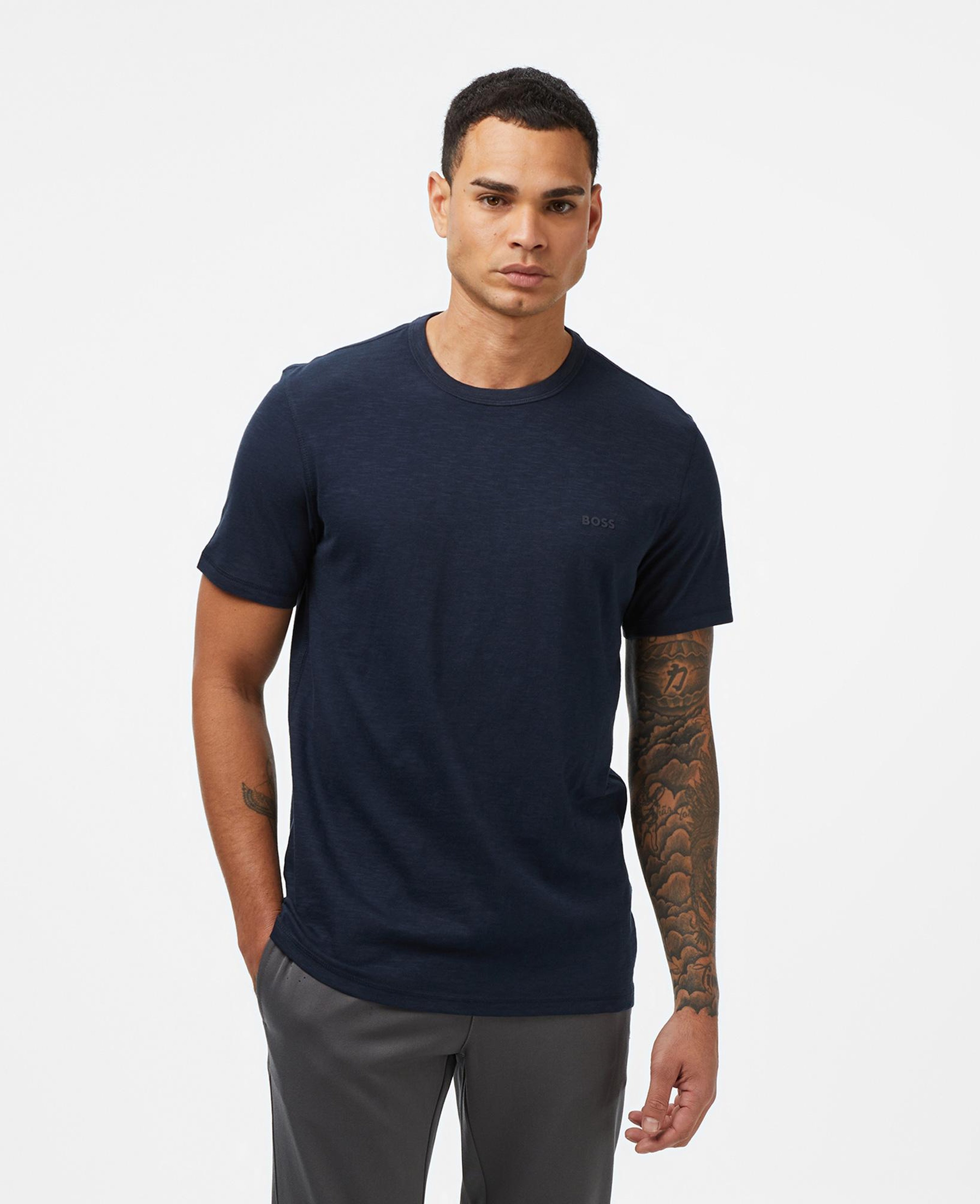 Boss Tegood Erkek Lacivert Keten T-Shirt