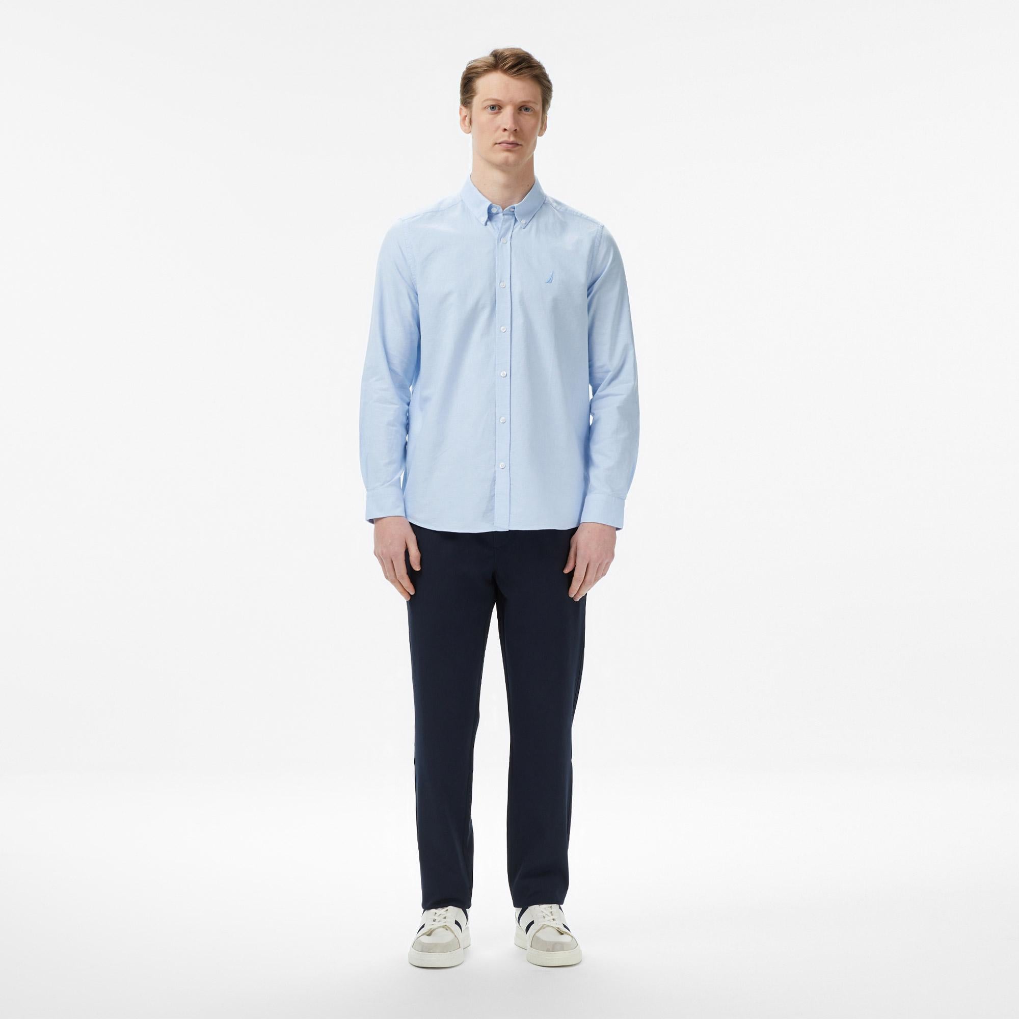 Nautica Oxford Erkek Mavi Regular Fit Gömlek
