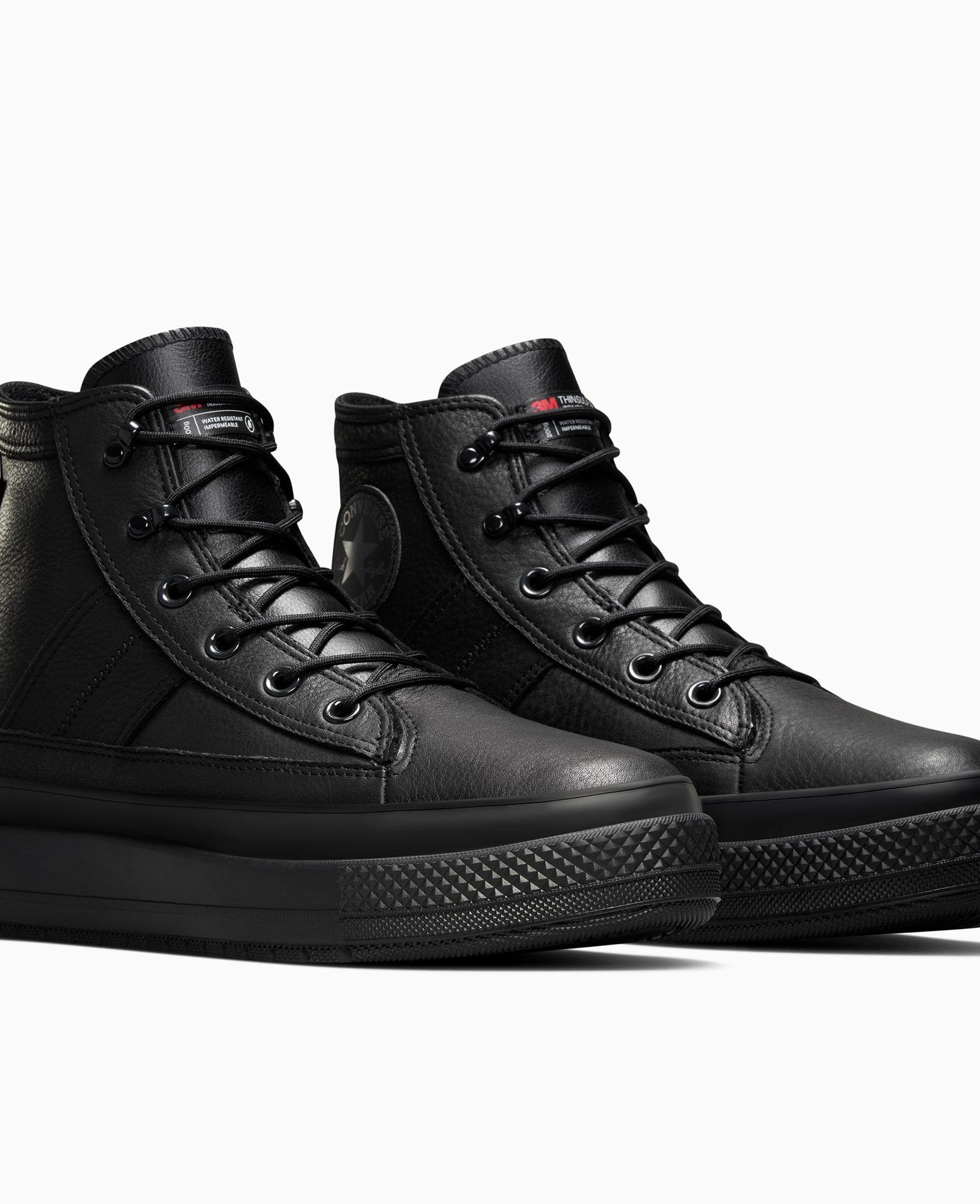 Converse Chuck Taylor All Star Equip Unisex Siyah Deri Su Geçirmez Bot
