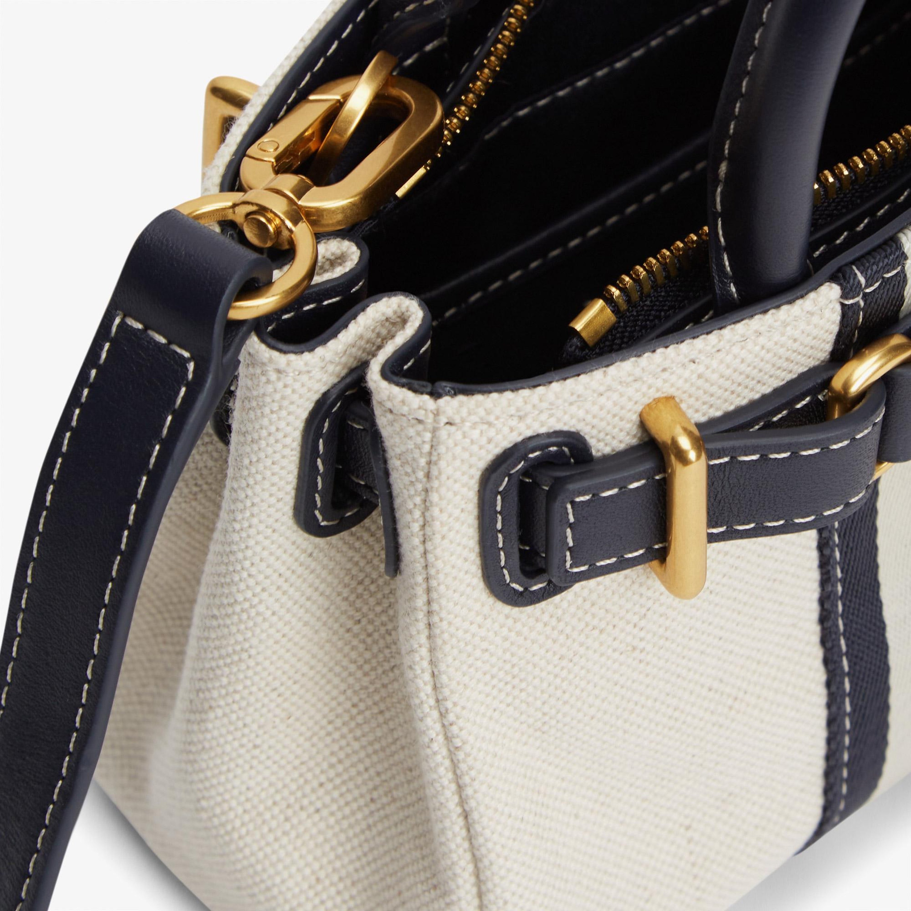 Tommy Hilfiger American Icon Kadın Beyaz Keten El Çantası