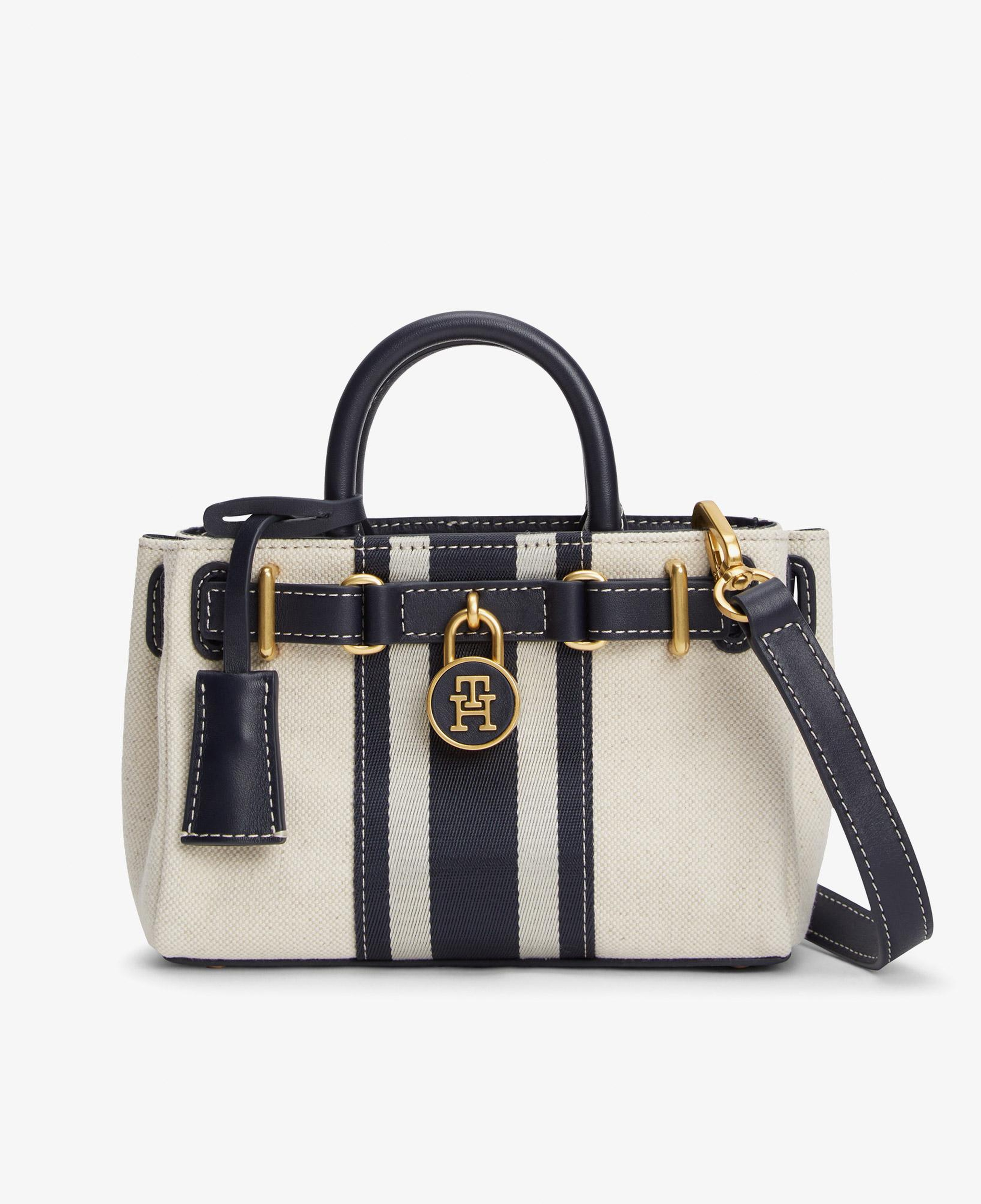 Tommy Hilfiger American Icon Kadın Beyaz Keten El Çantası