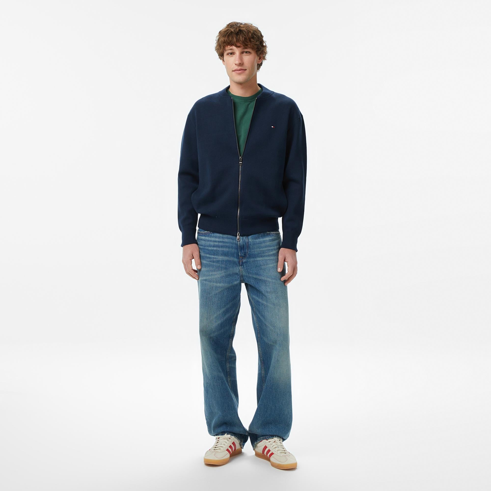 Tommy Hilfiger Seasonal Fabric Modal Erkek Lacivert Triko