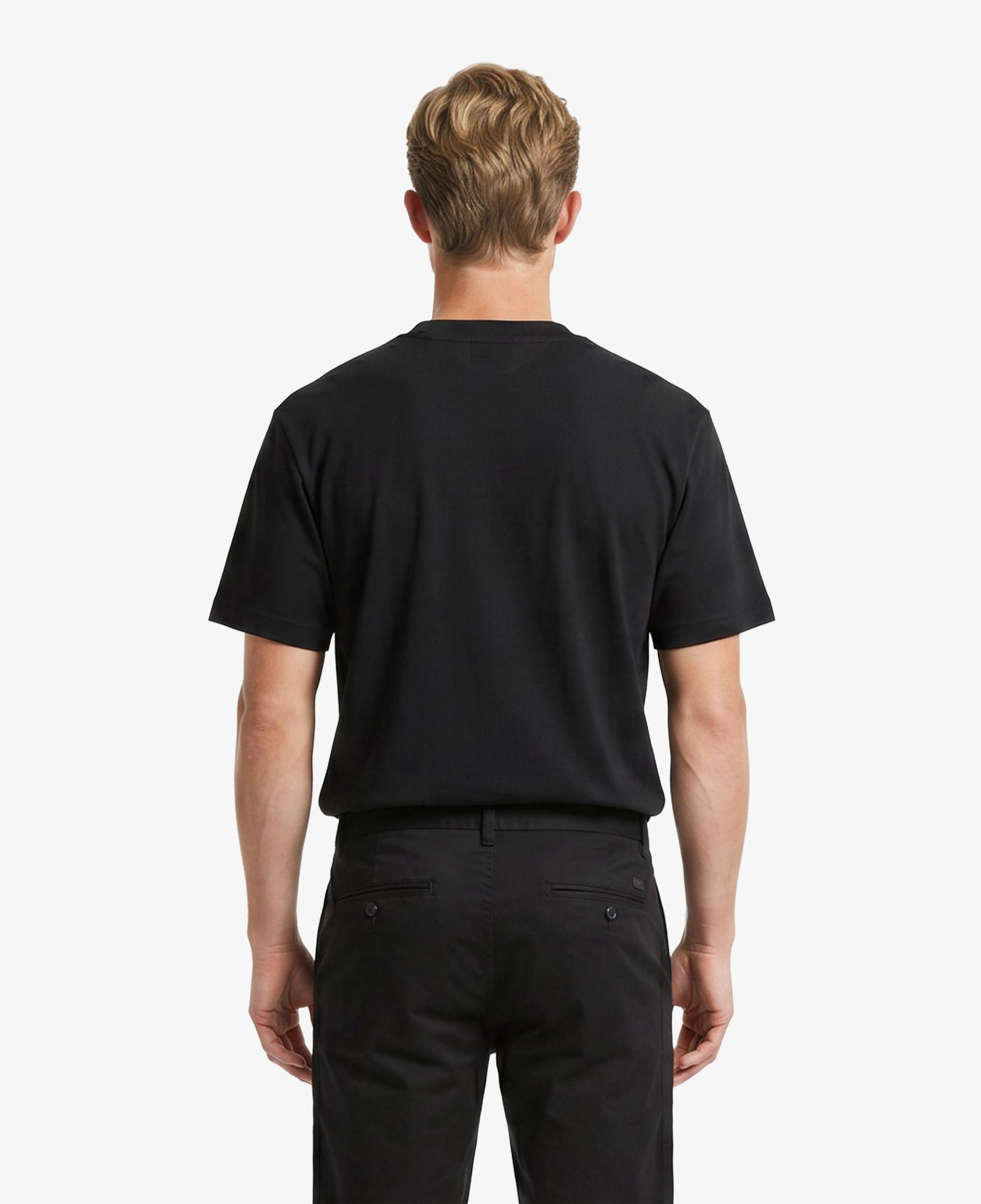 Unisex Loose Fit Bisiklet Yaka Organik Pamuk Siyah T-Shirt