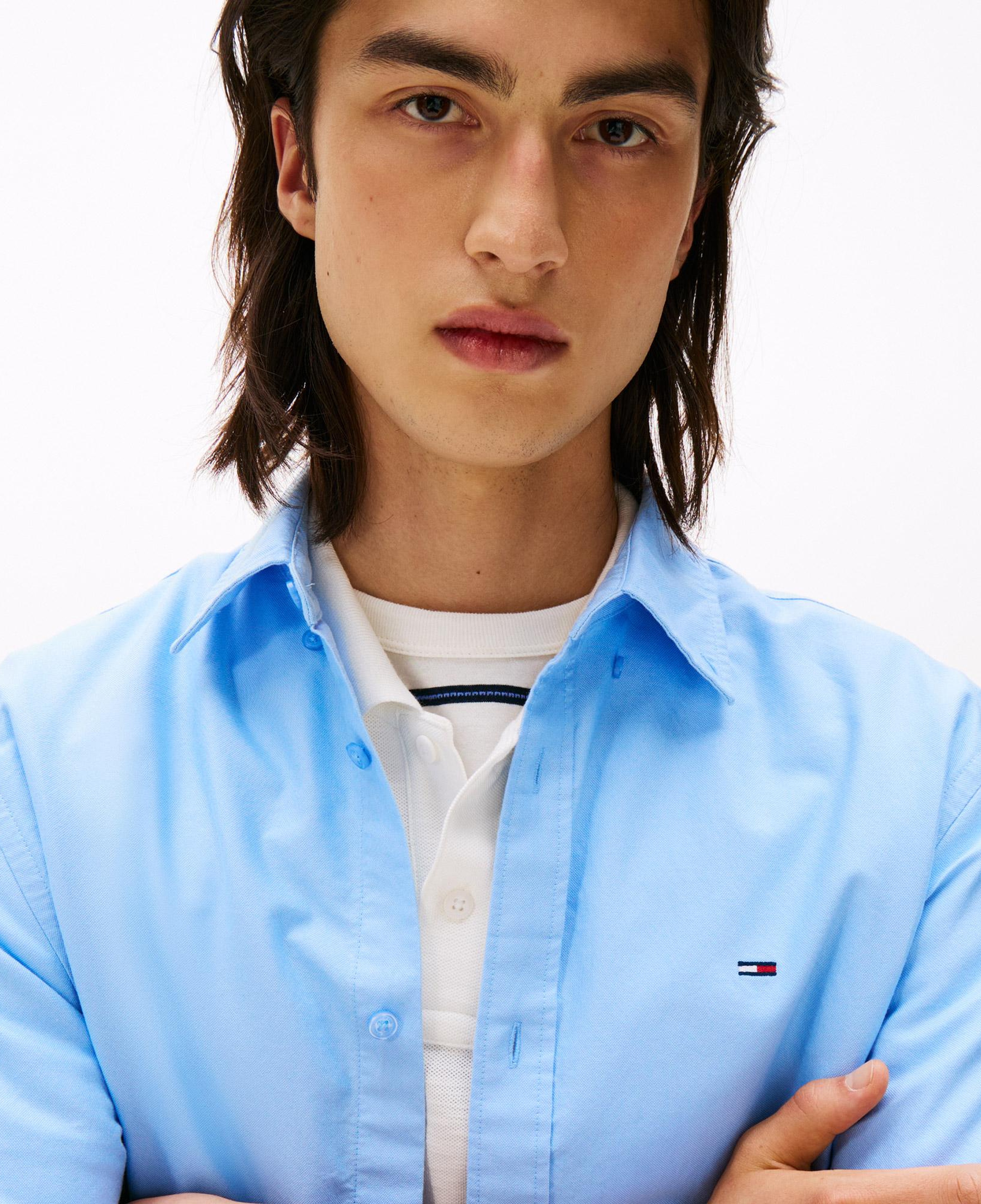 Tommy Jeans Regular Oxford Erkek Mavi Gömlek
