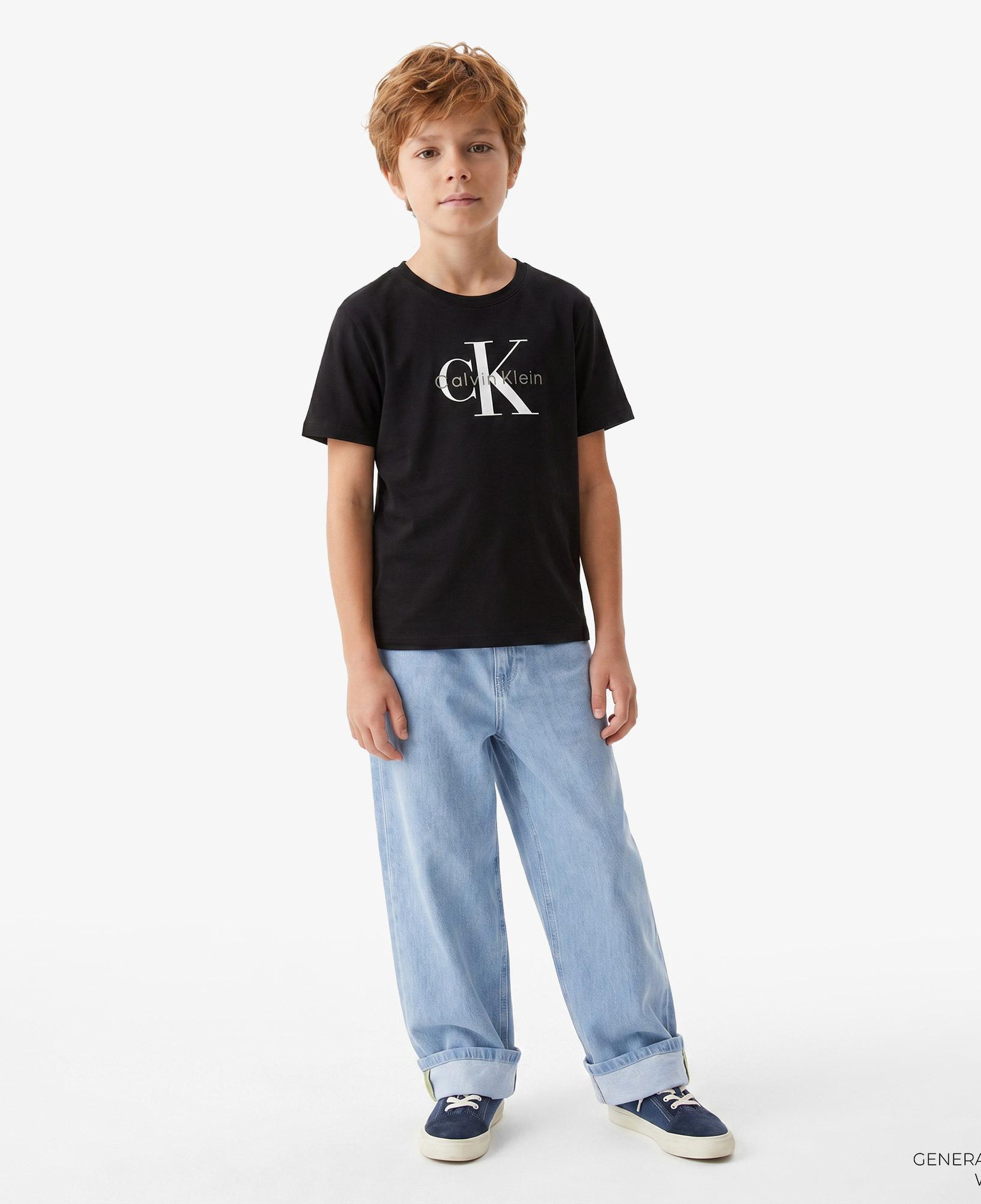 Calvin Klein Monogram Çocuk Siyah T-Shirt