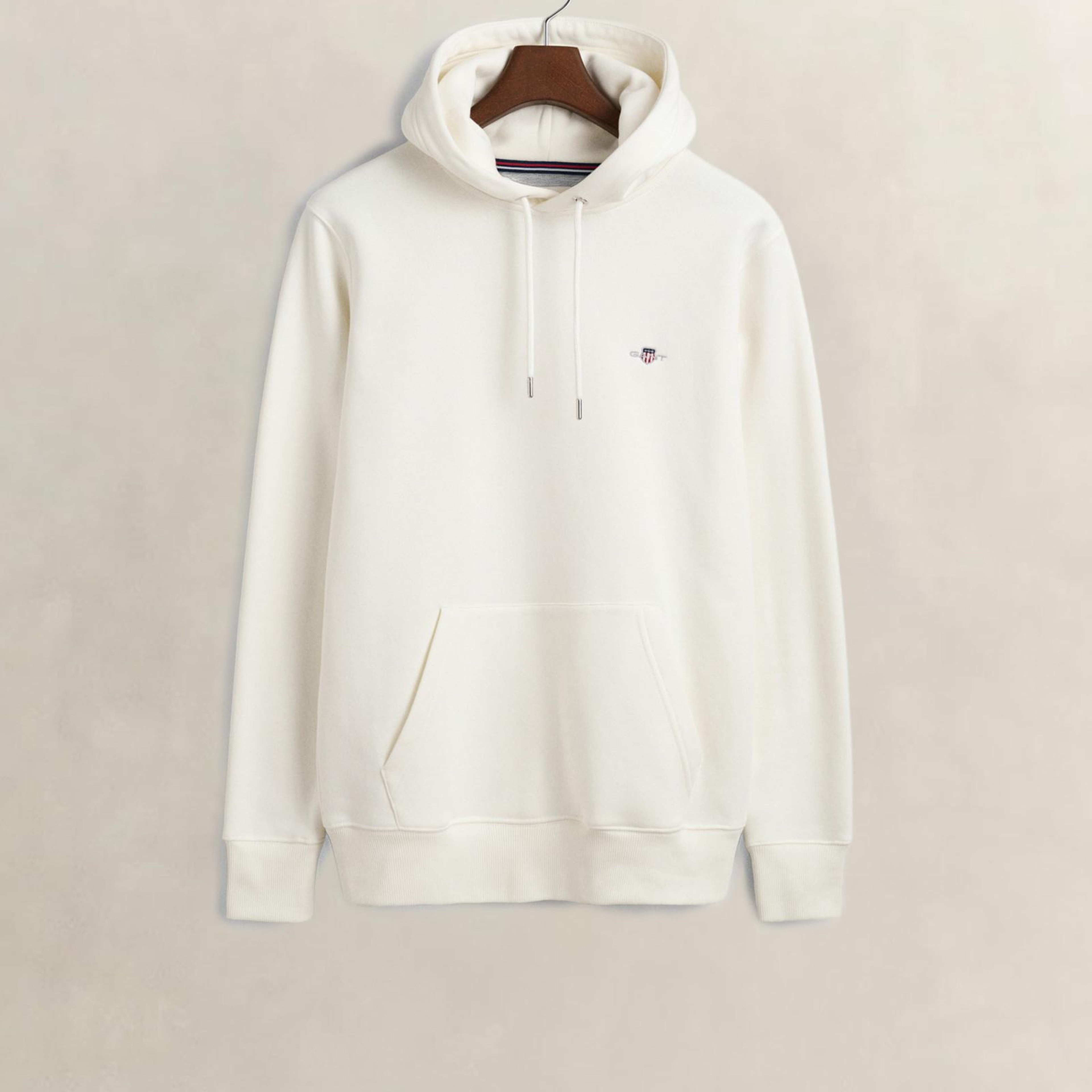 GANT Erkek Krem Regular Fit Kapüşonlu Sweatshirt