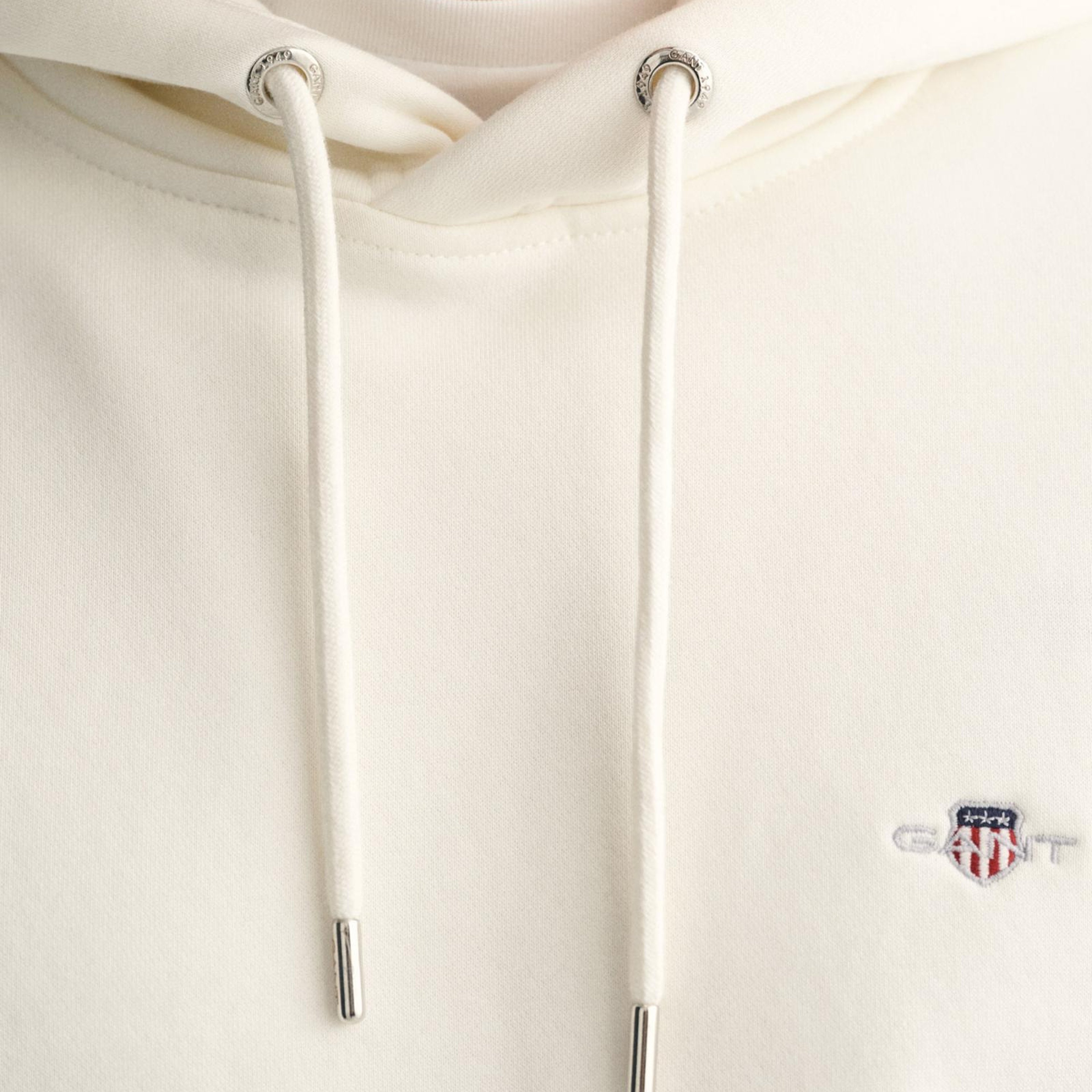 GANT Erkek Krem Regular Fit Kapüşonlu Sweatshirt