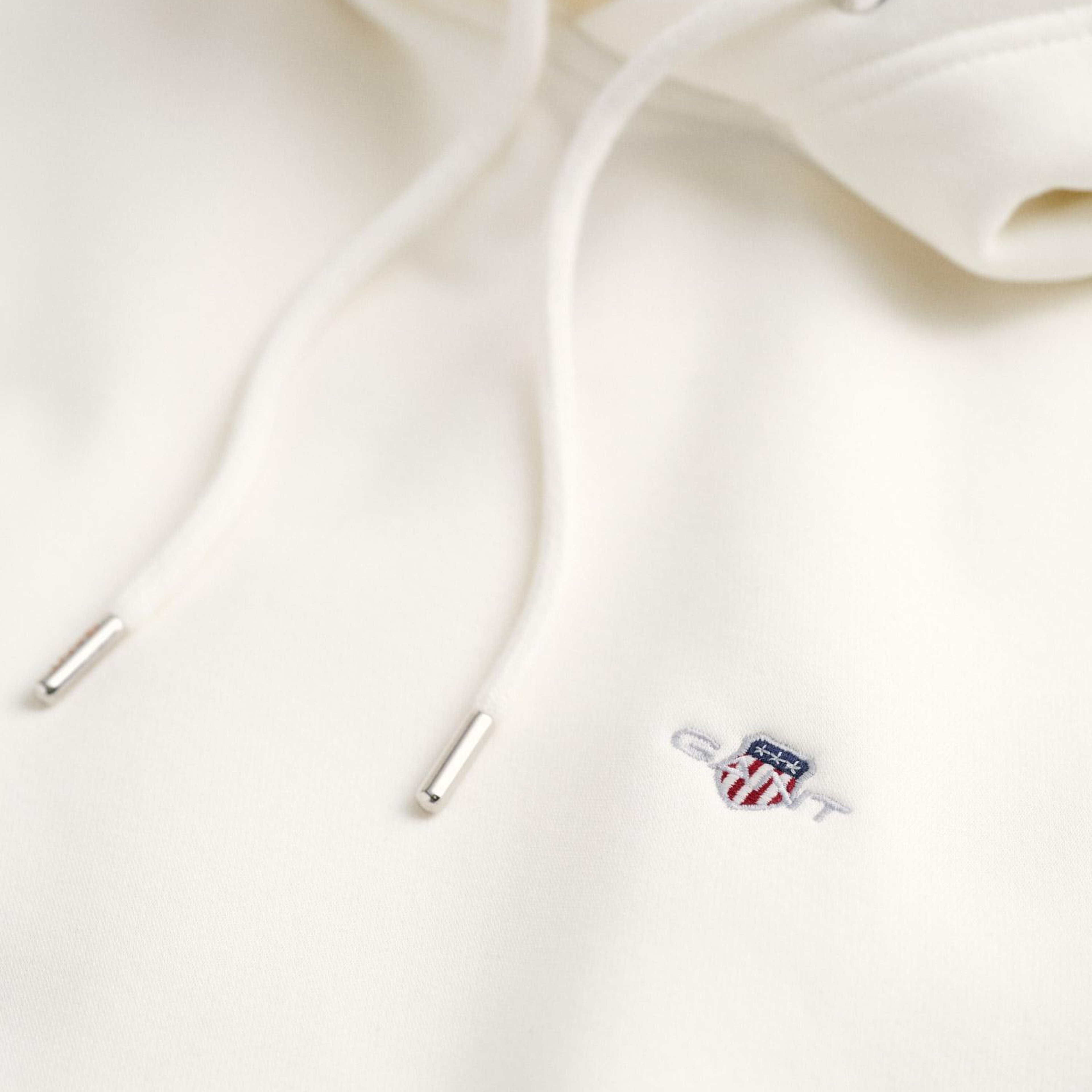 GANT Erkek Krem Regular Fit Kapüşonlu Sweatshirt