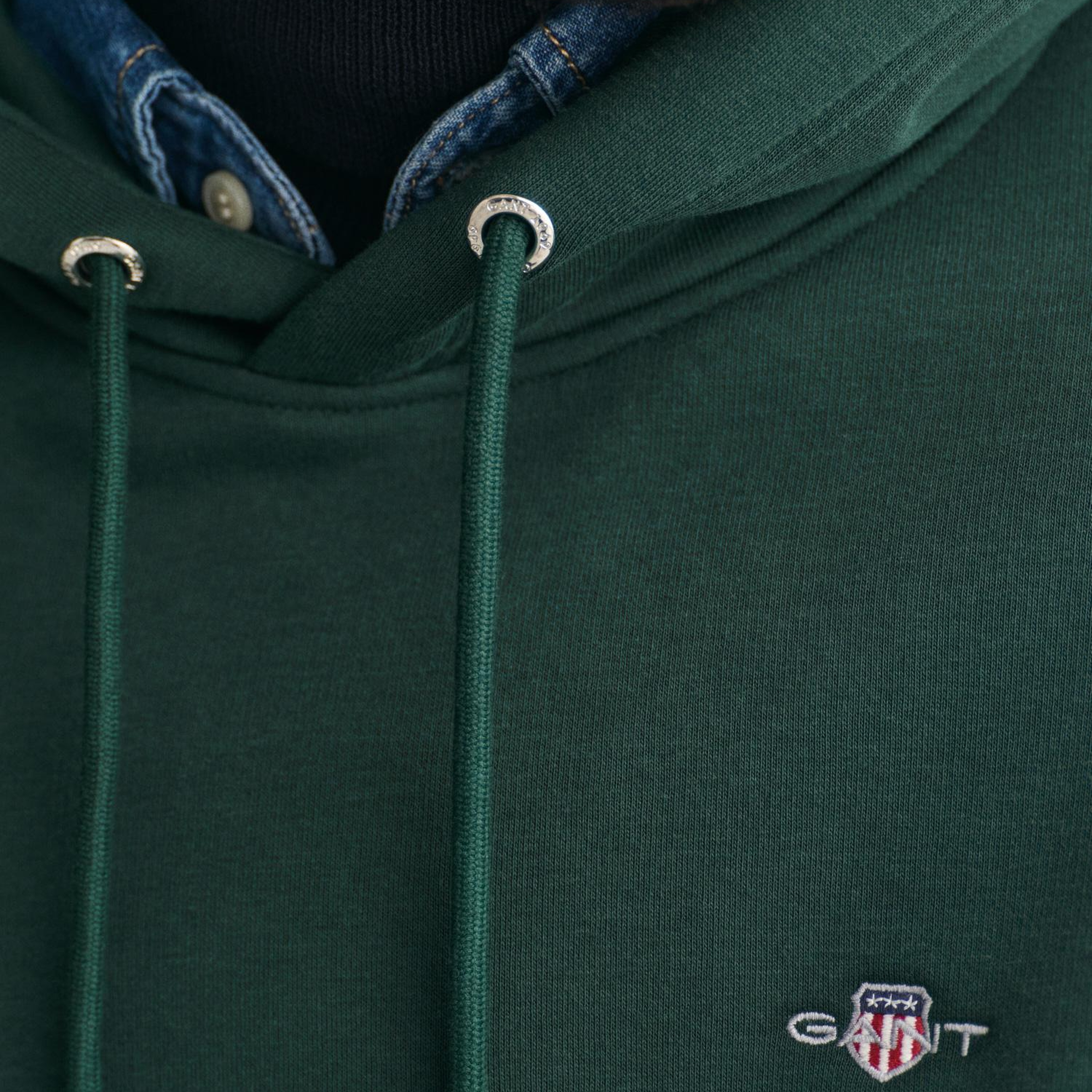 GANT Erkek Yeşil Regular Fit Kapüşonlu Sweatshirt