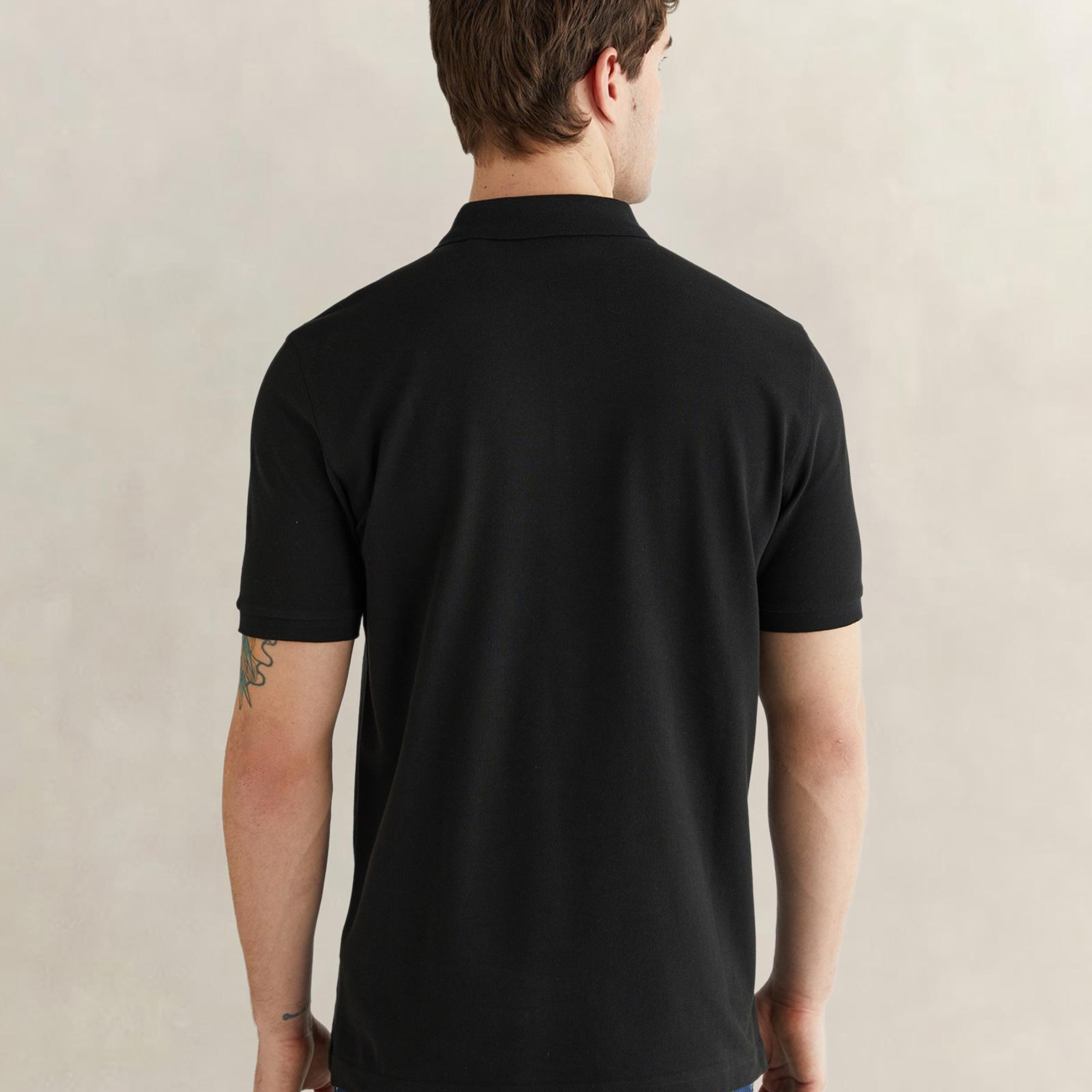 GANT Erkek Siyah Regular Fit Logolu Polo Yaka T-Shirt