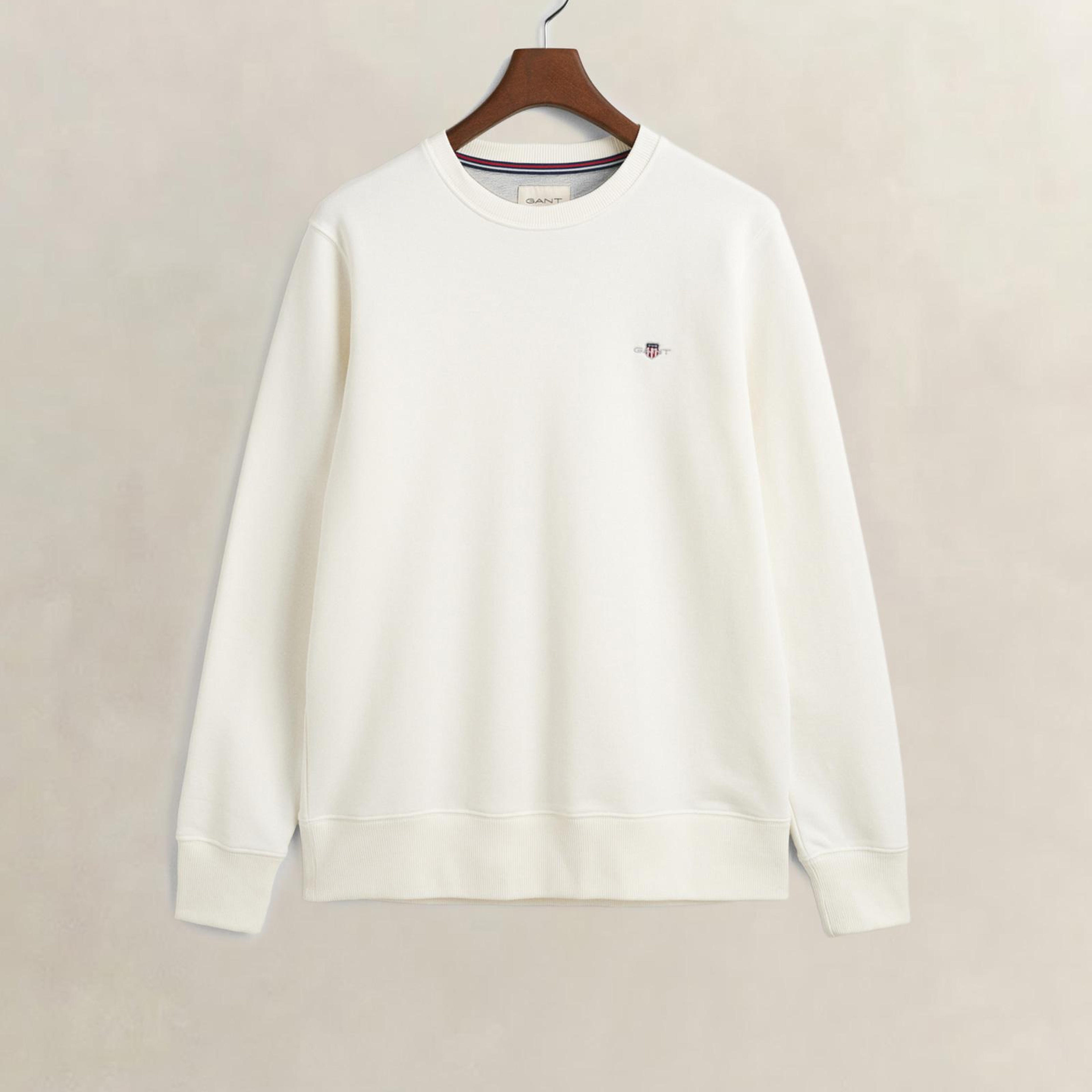 GANT Erkek Krem Regular Fit Bisiklet Yaka Sweatshirt