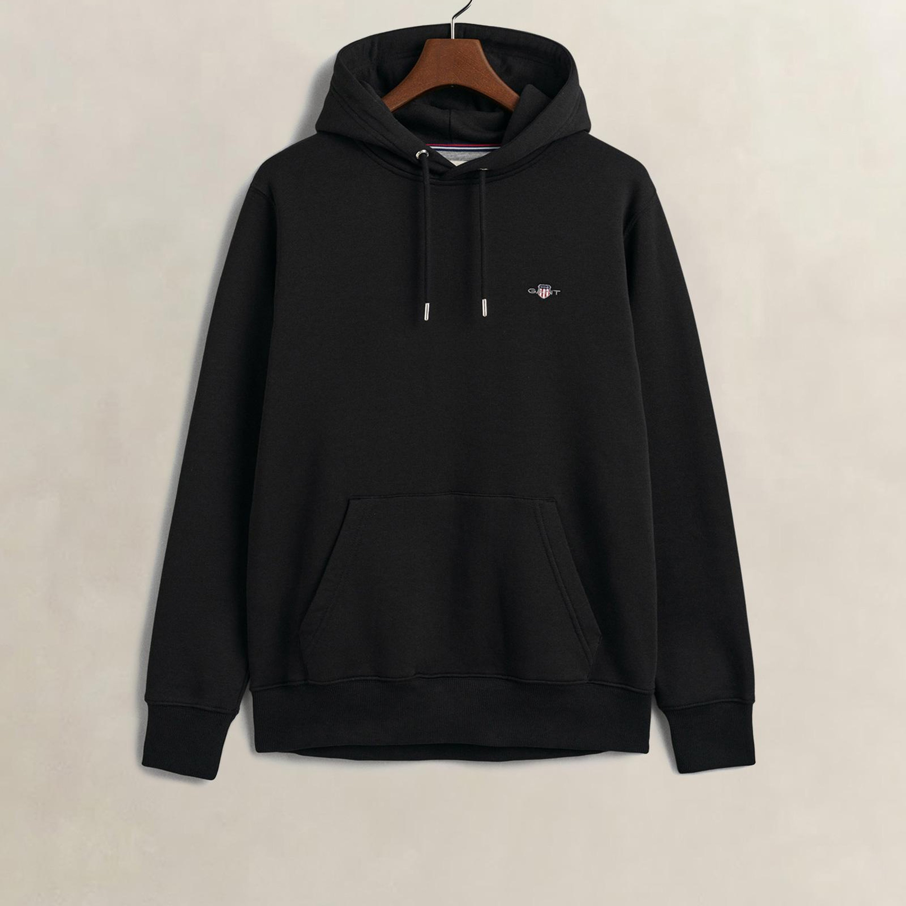 GANT Erkek Siyah Regular Fit Kapüşonlu Sweatshirt
