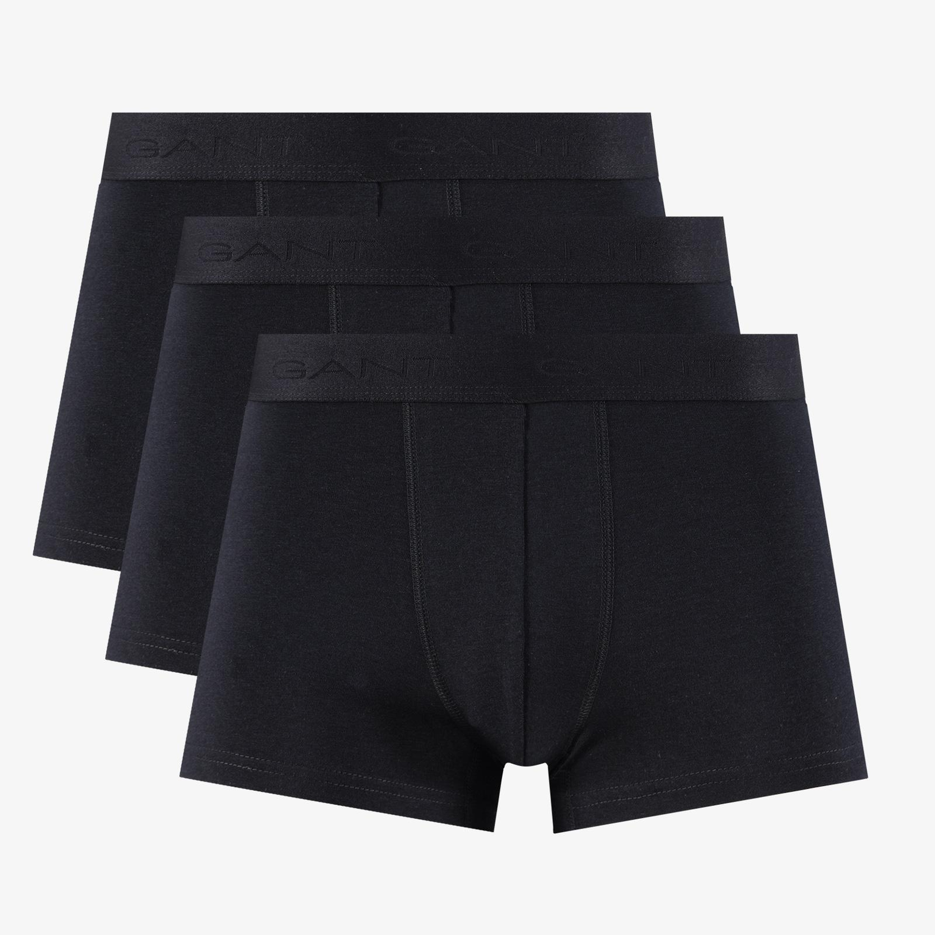 GANT Erkek Siyah 3'lü Logolu Boxer
