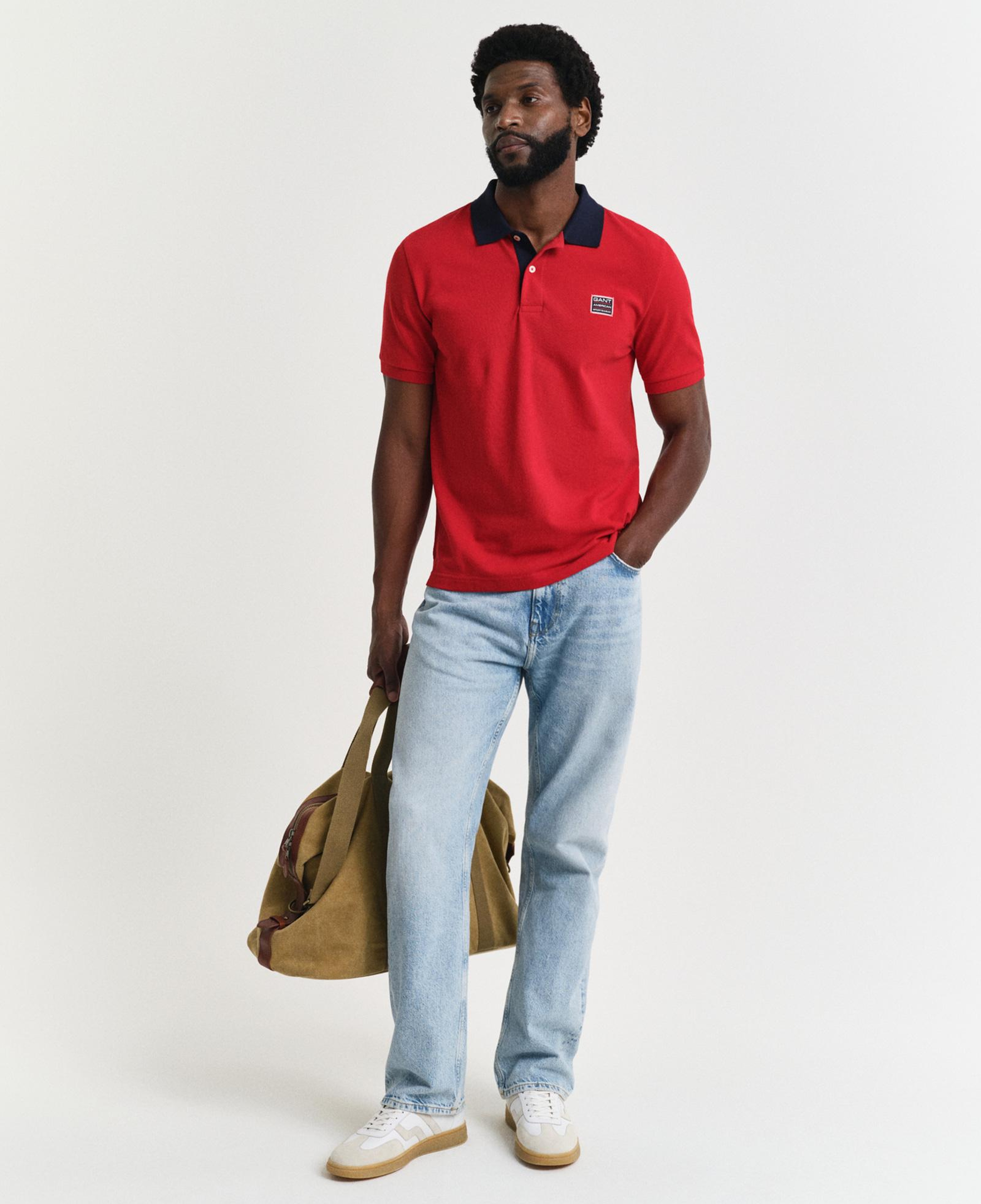 GANT Erkek Kırmızı Regular Fit Polo