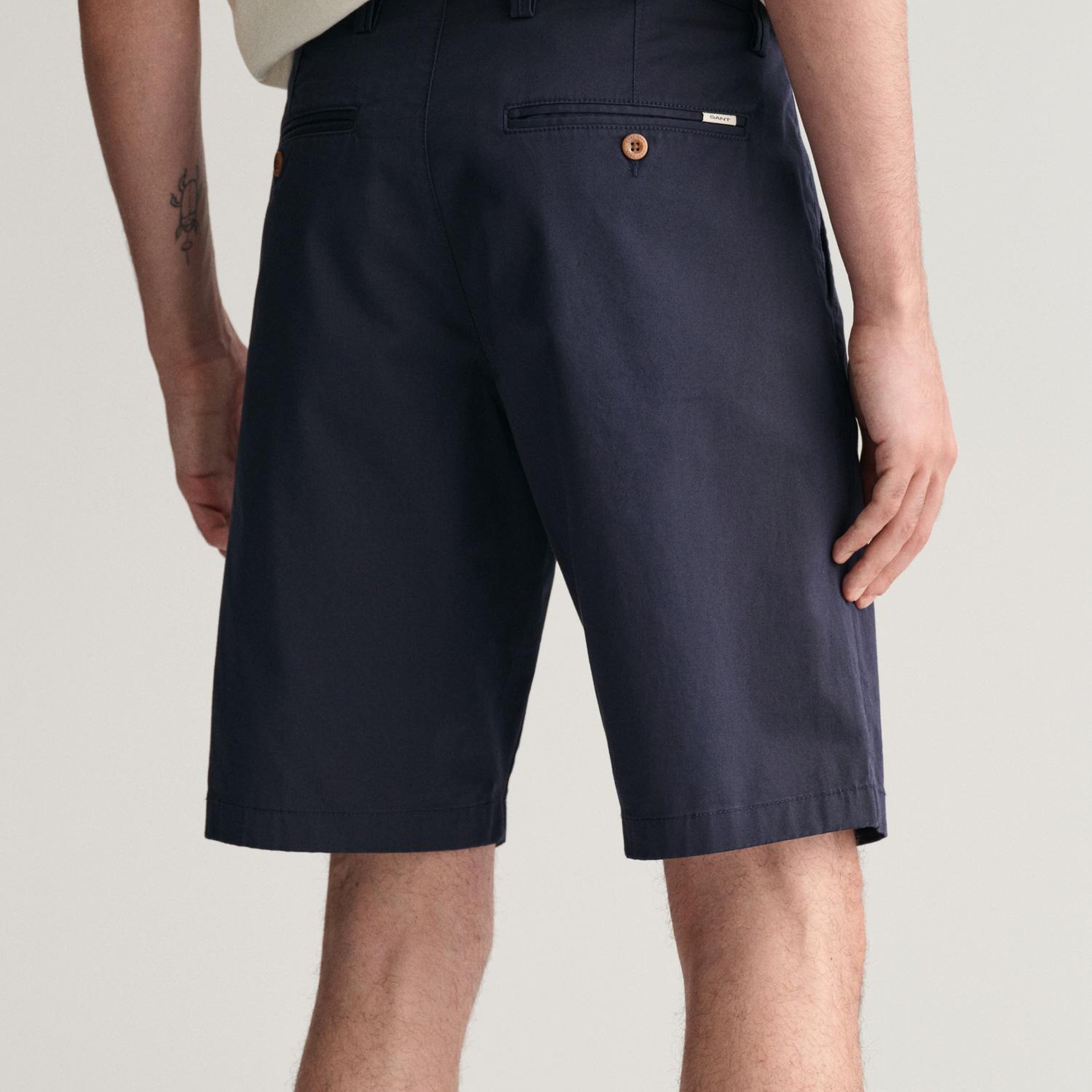 Gant Erkek Lacivert Relaxed Fit Keten Şort