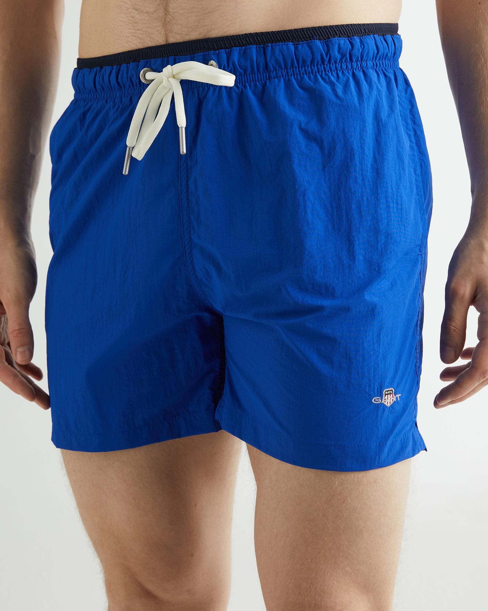 GANT Erkek Mavi Regular Fit Deniz Şortu