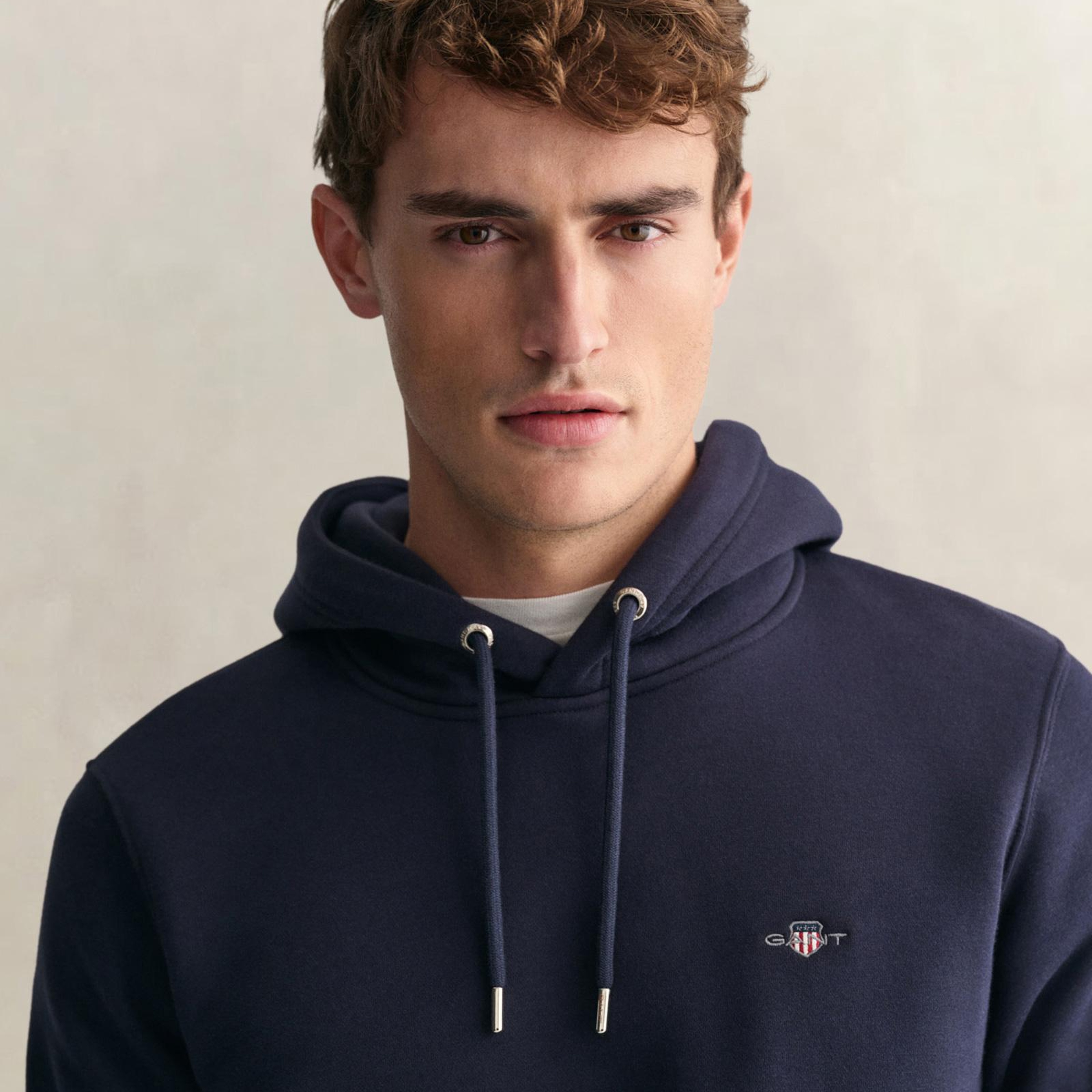GANT Erkek Lacivert Regular Fit Kapüşonlu Sweatshirt