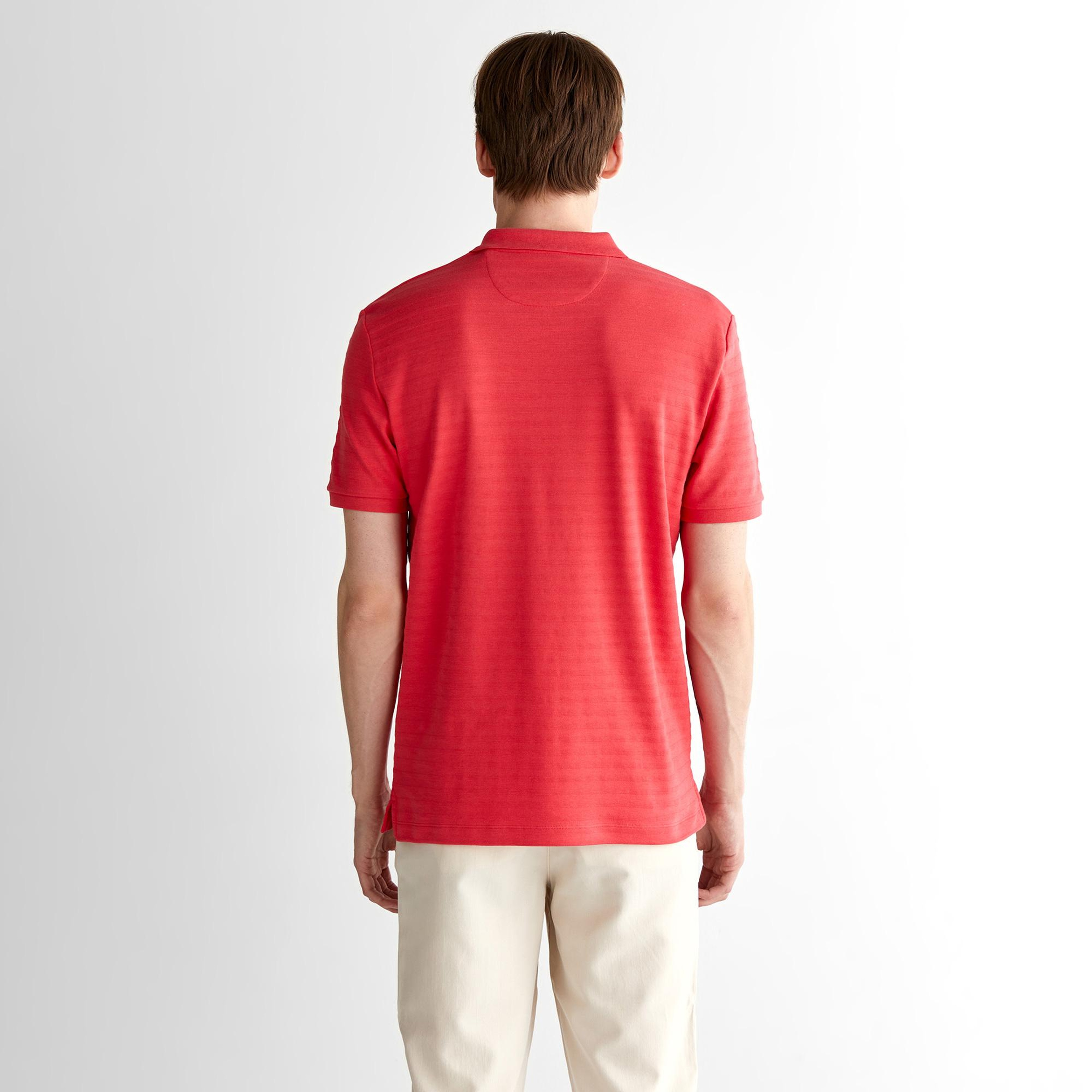 GANT Erkek Kırmızı Regular Fit Çizgili Polo