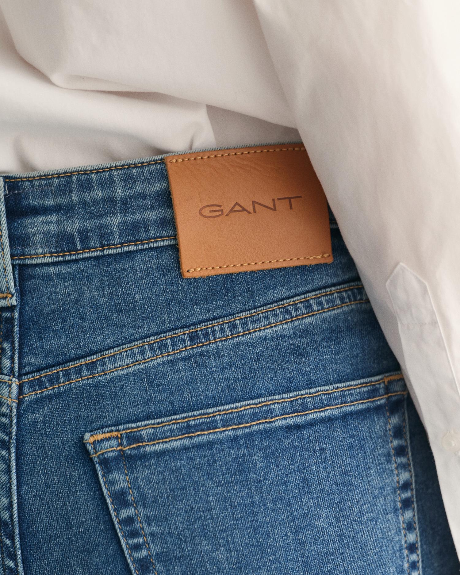GANT Kadın Mavi Slim Fit Jean Pantolon