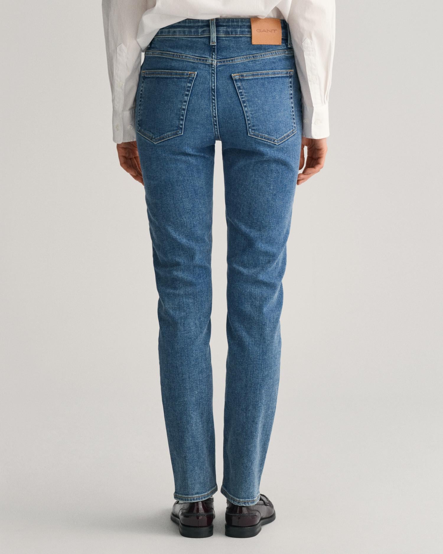 GANT Kadın Mavi Slim Fit Jean Pantolon