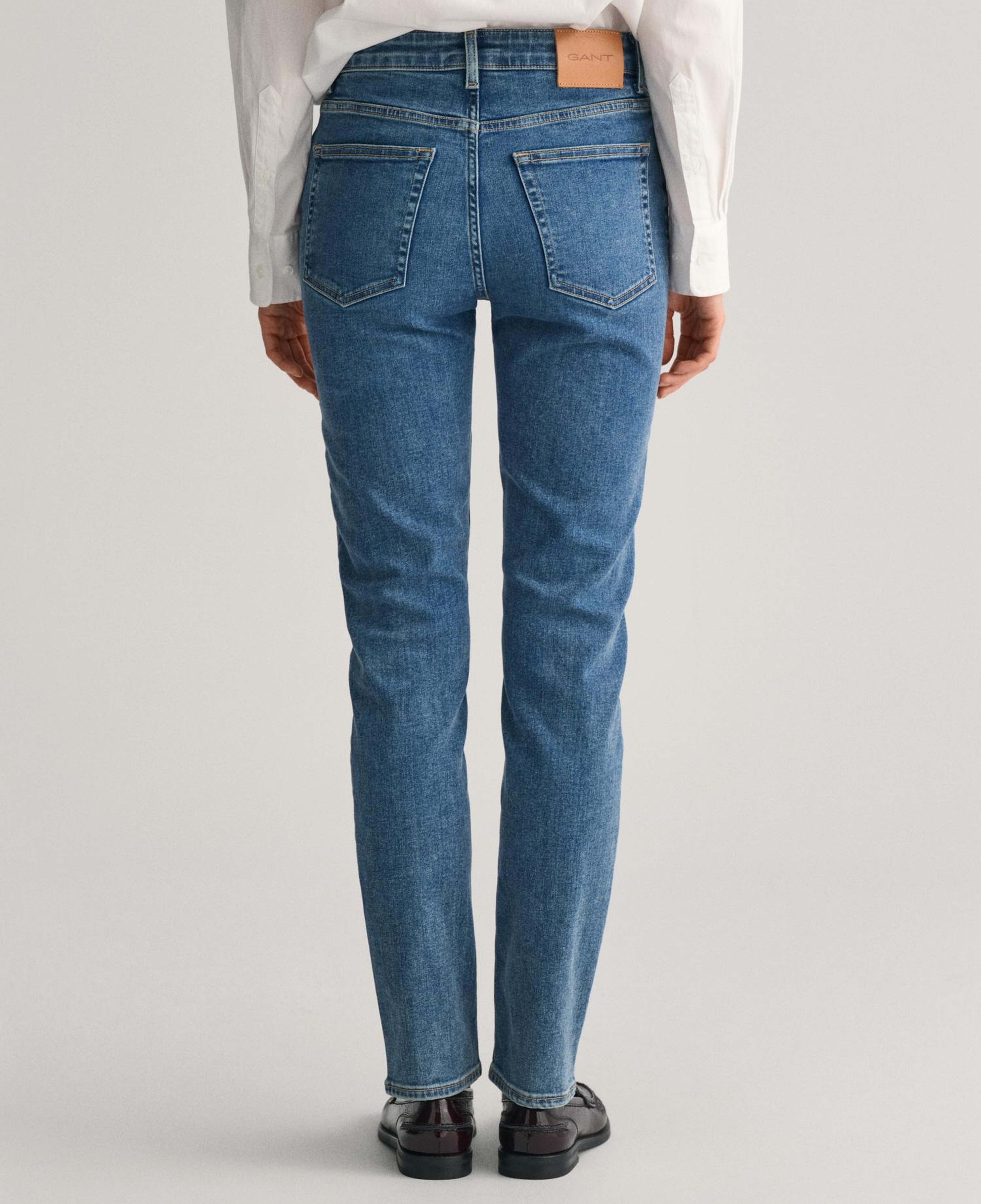 GANT Kadın Mavi Slim Fit Jean Pantolon