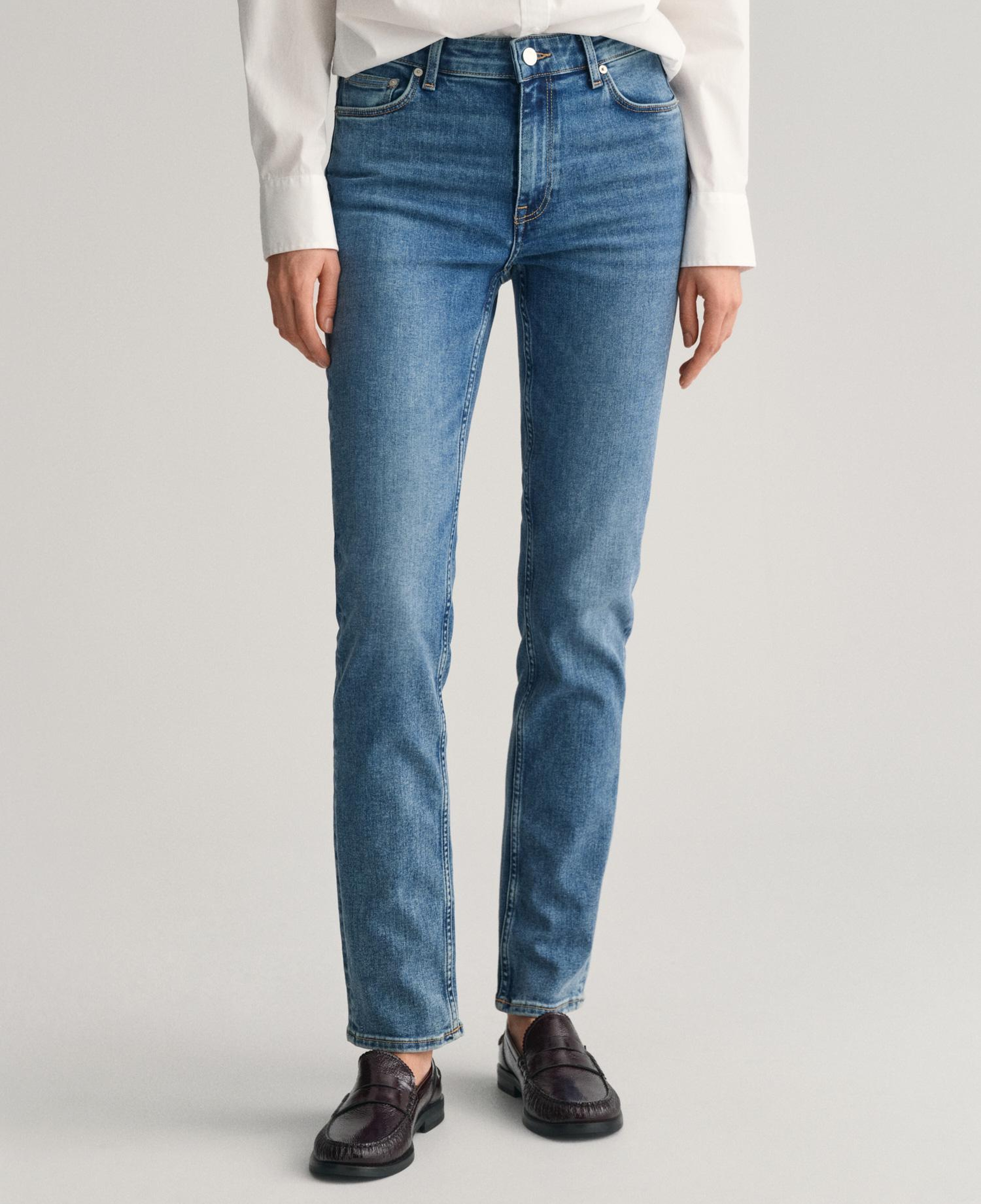 GANT Kadın Mavi Slim Fit Jean Pantolon
