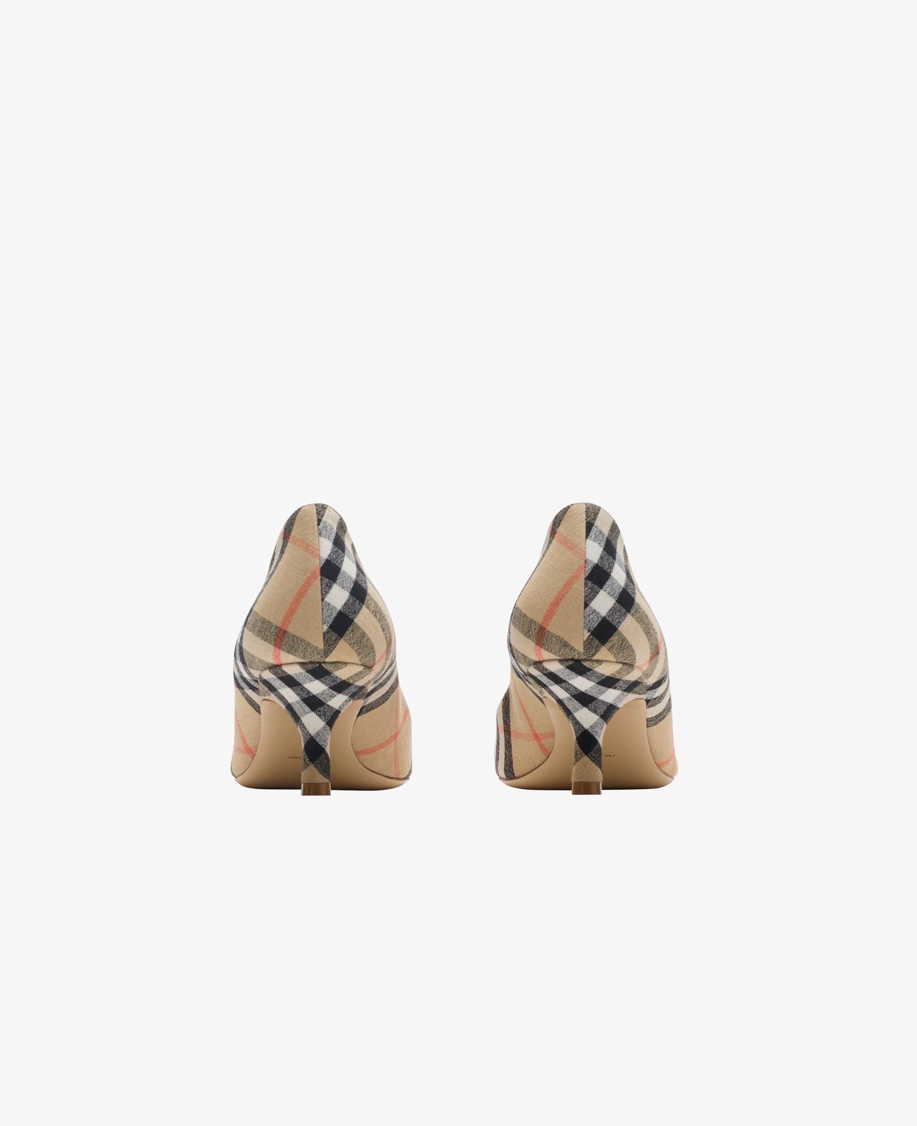Burberry Dame Pump Check Kadın Bej Keten Sneaker