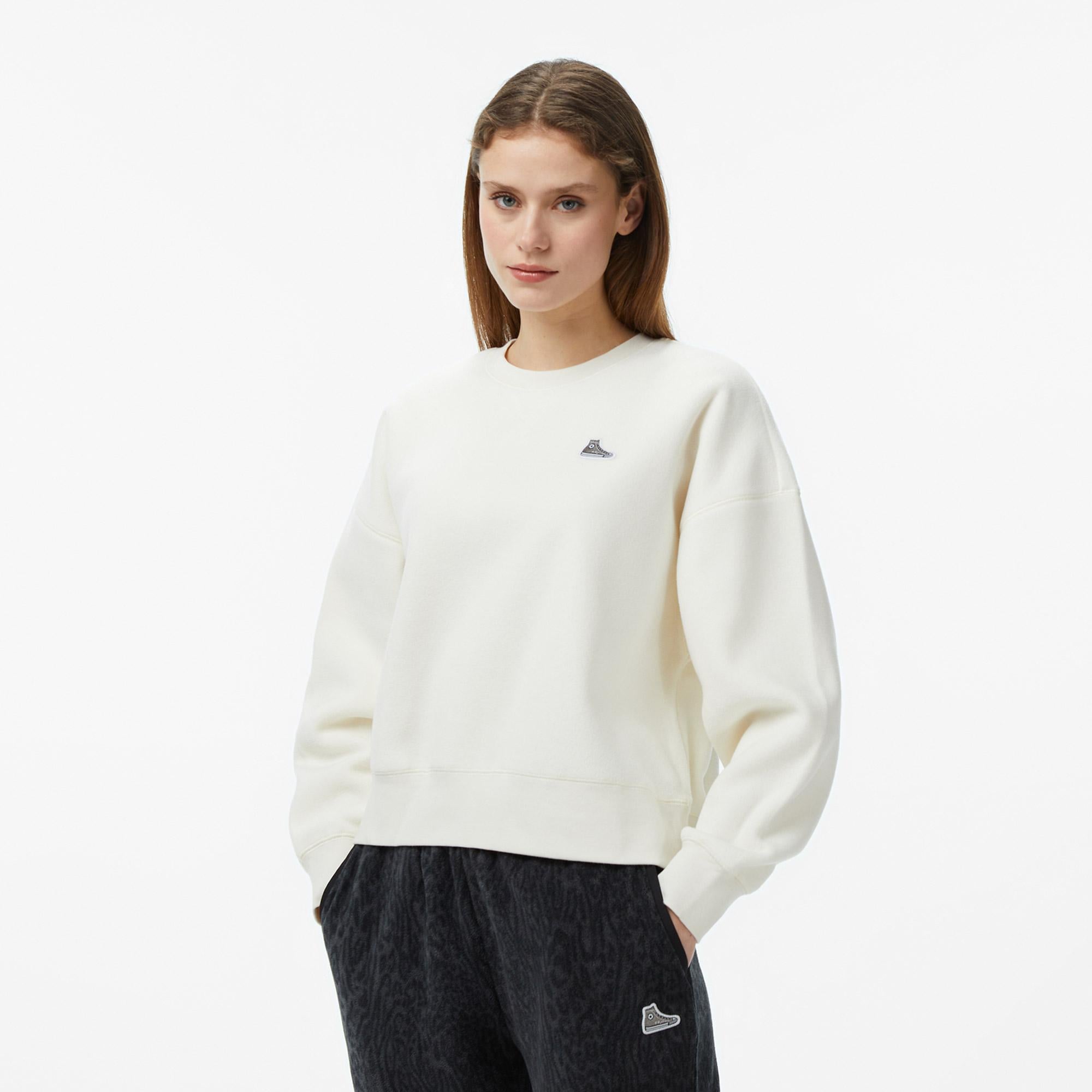 Converse Kadın Krem Sweatshirt