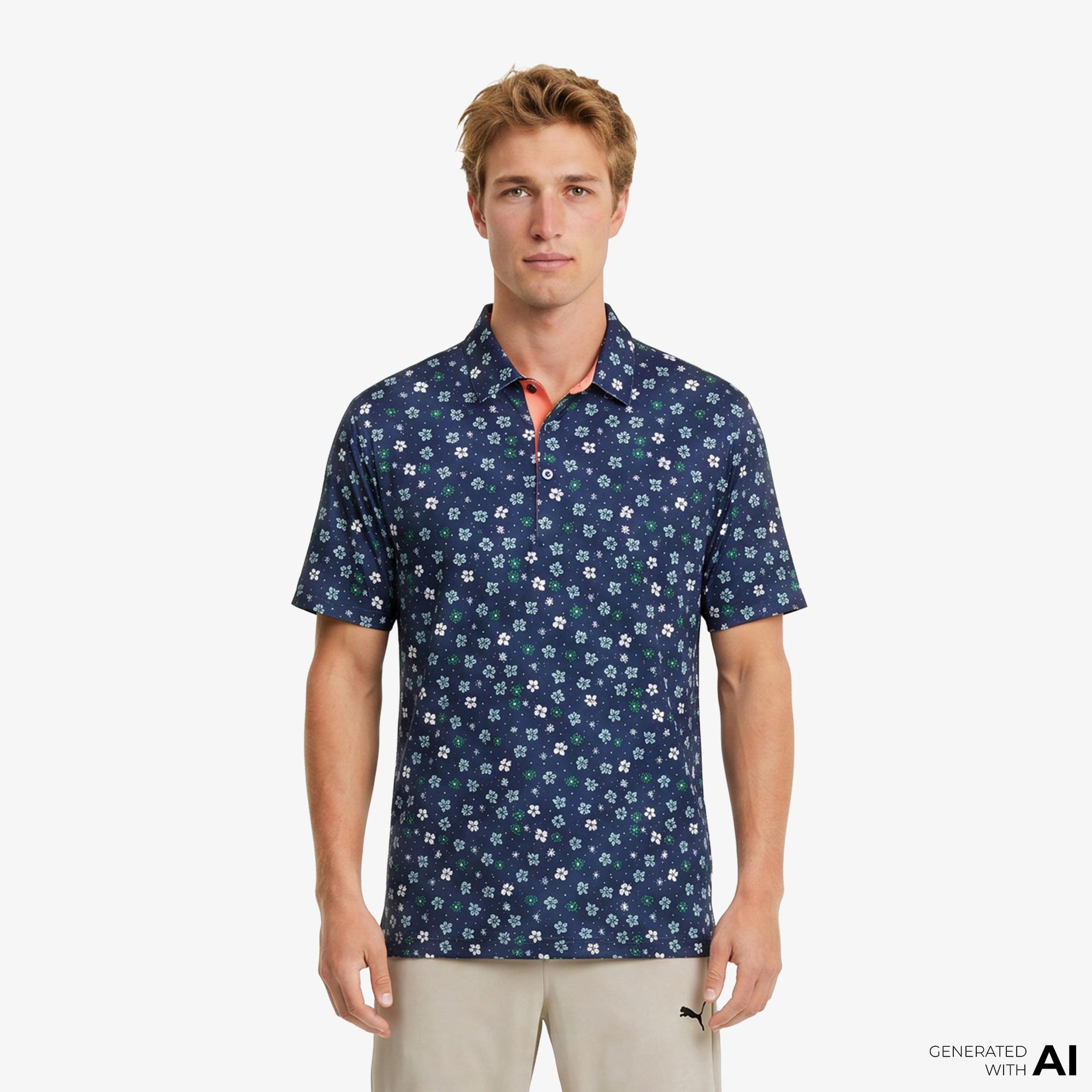 Puma Cloudspun Erkek Lacivert Golf Polo T-Shirt