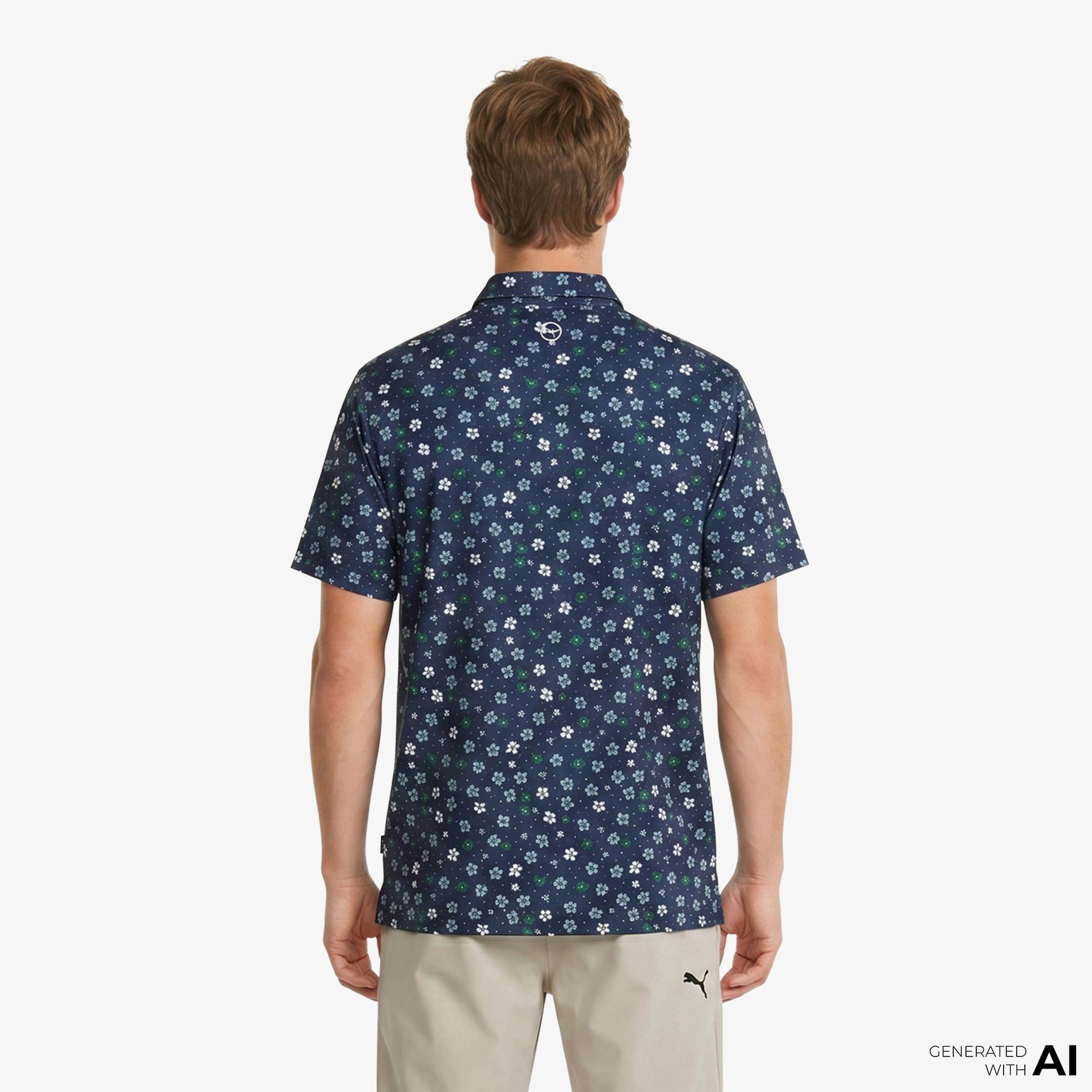 Puma Cloudspun Erkek Lacivert Golf Polo T-Shirt