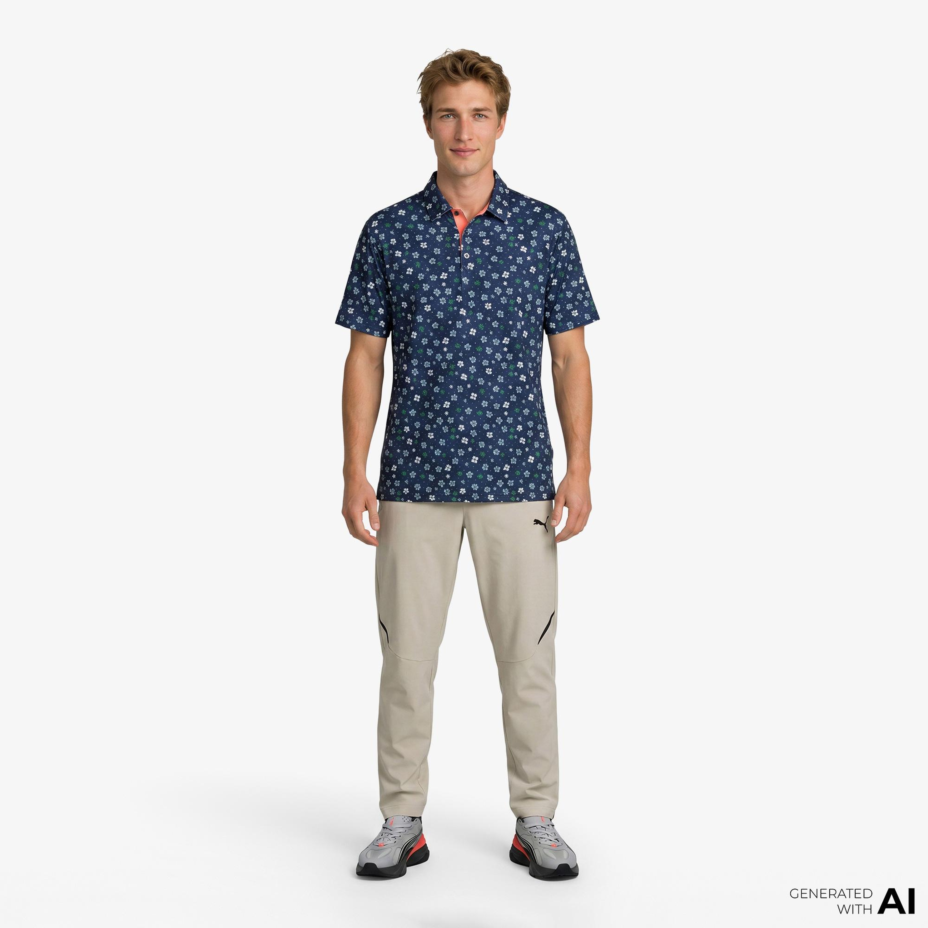 Puma Cloudspun Erkek Lacivert Golf Polo T-Shirt