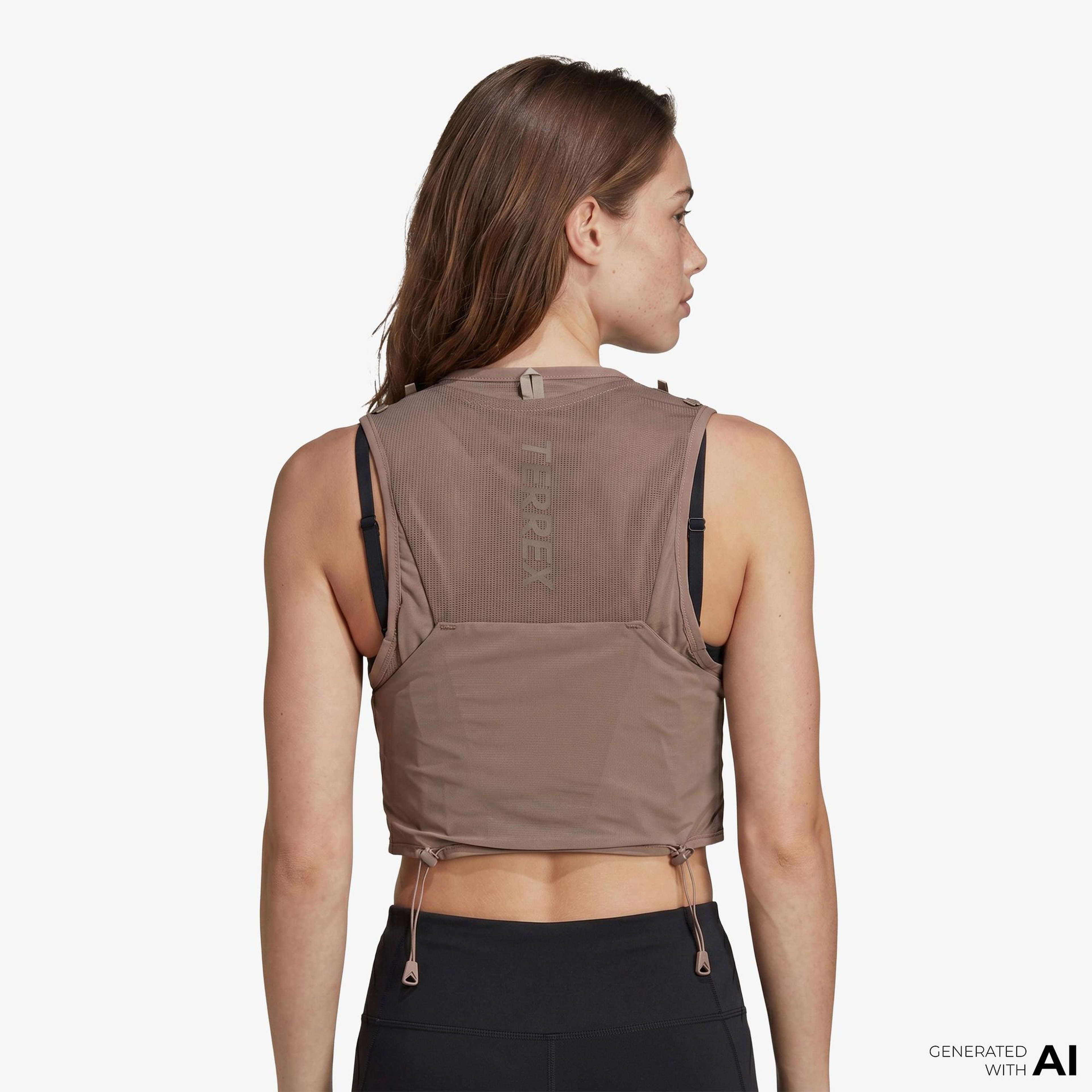 adidas Terrex Xperior 5L Unisex Kahverengi Koşu Yeleği