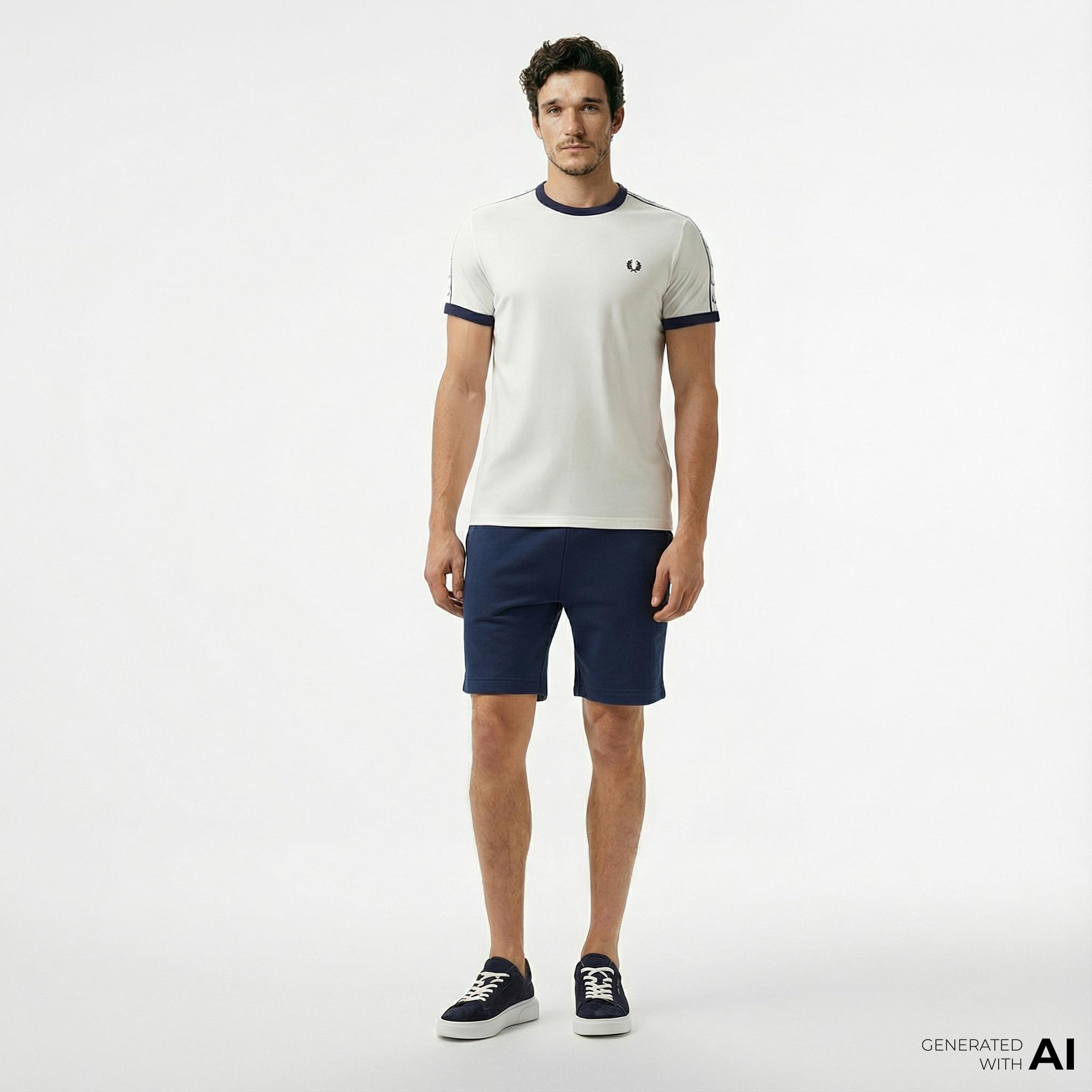 Fred Perry 1952 Sweat Erkek Mavi Şort