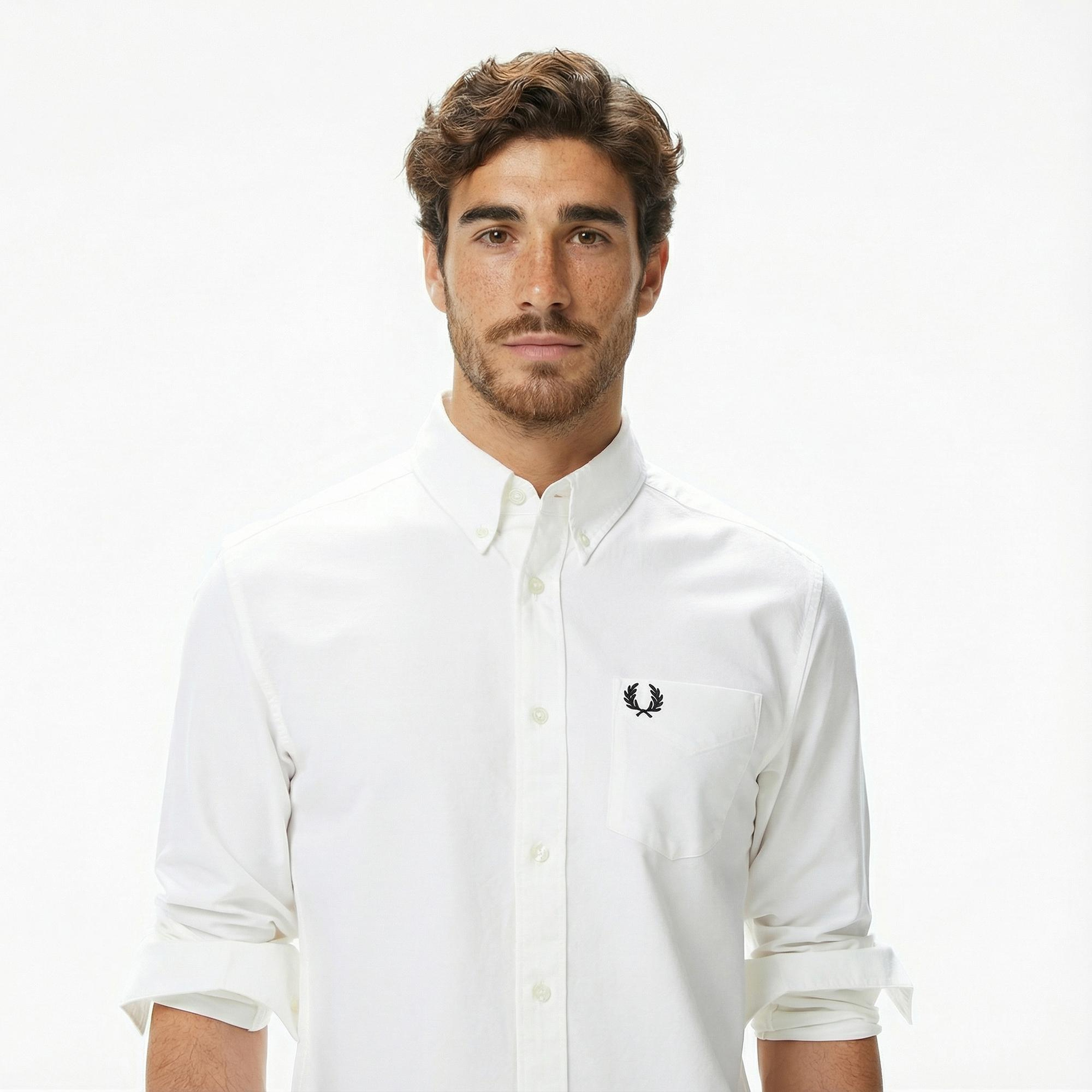 Fred Perry Oxford Erkek Beyaz Gömlek