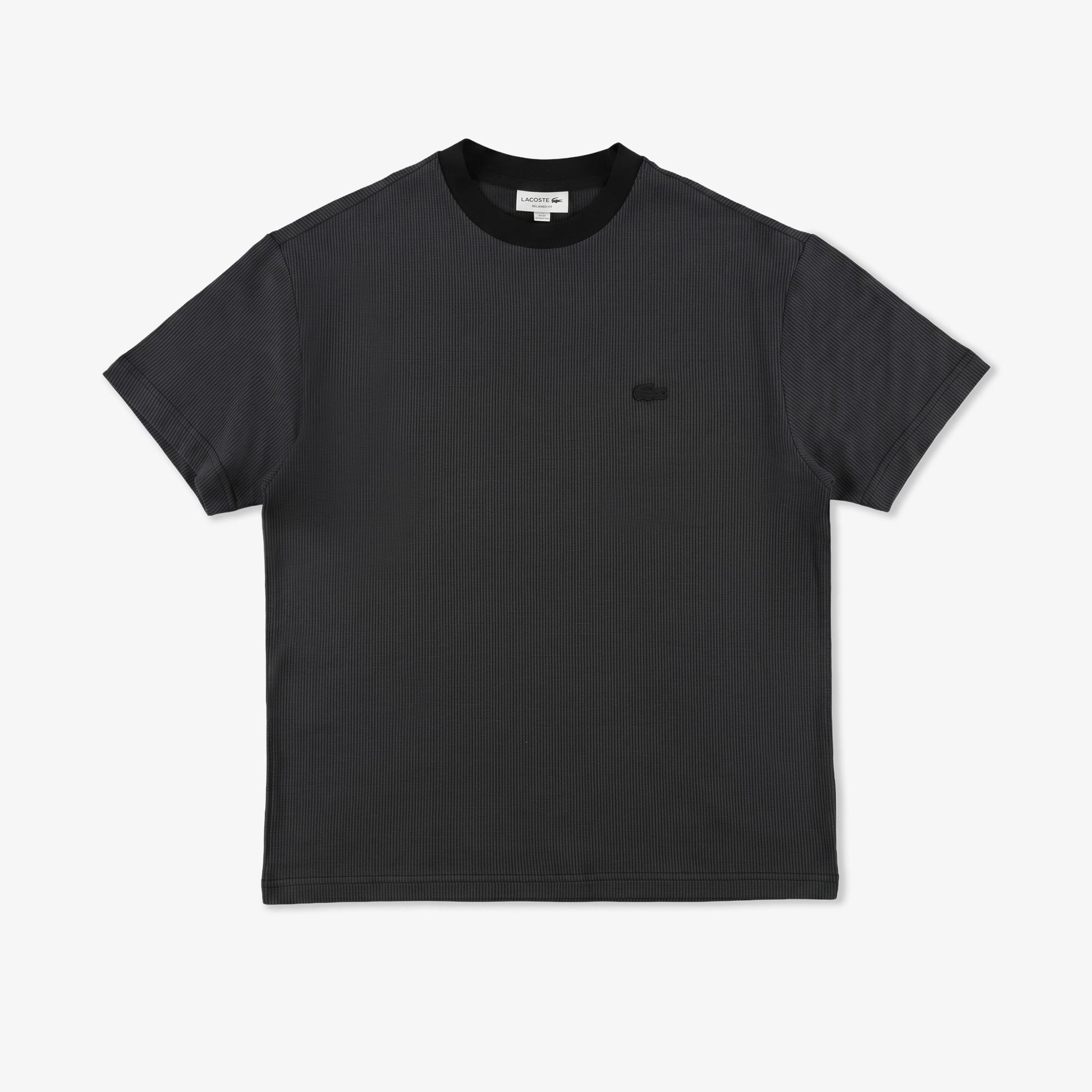 Erkek Relaxed Fit Bisiklet Yaka Siyah T-Shirt