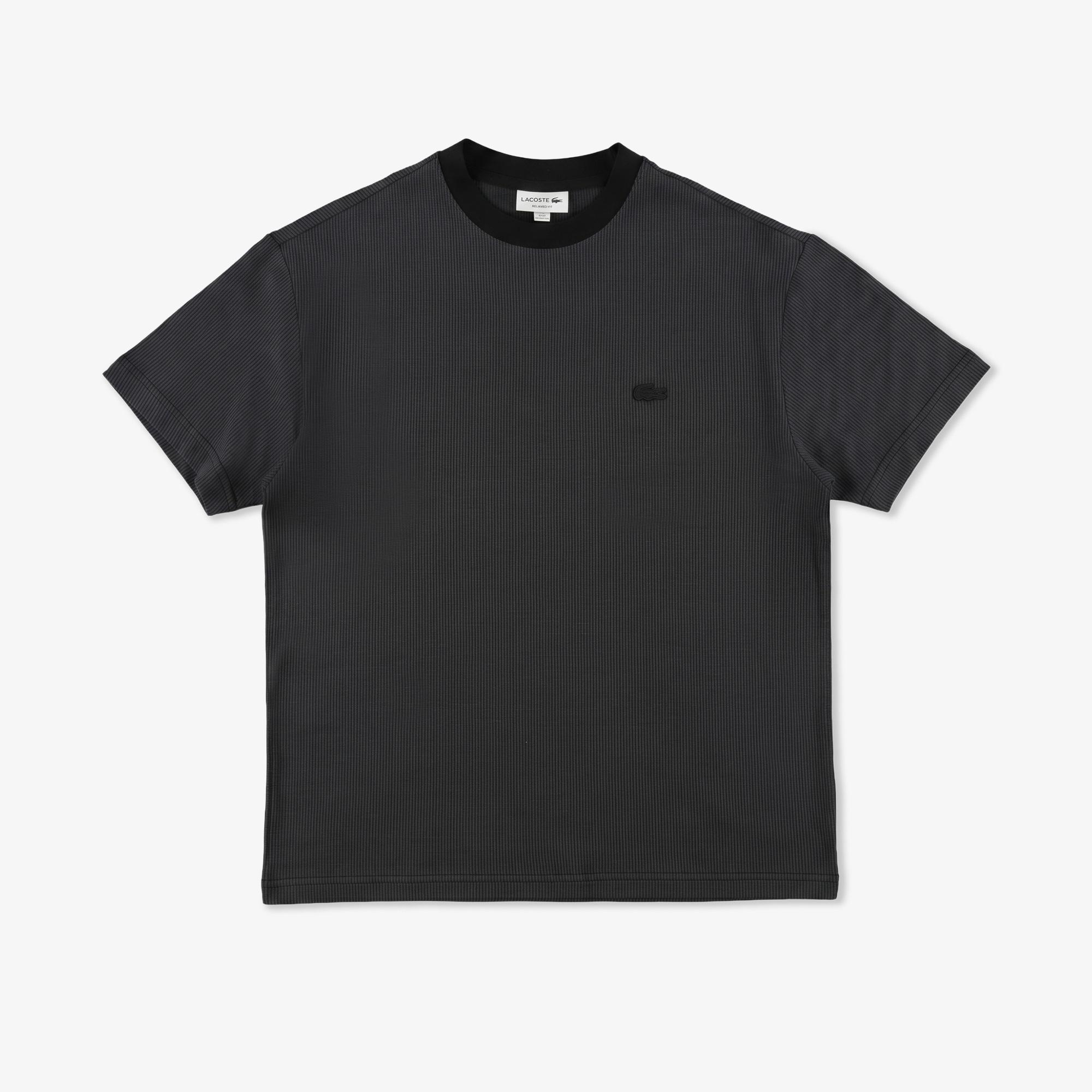 Erkek Relaxed Fit Bisiklet Yaka Siyah T-Shirt